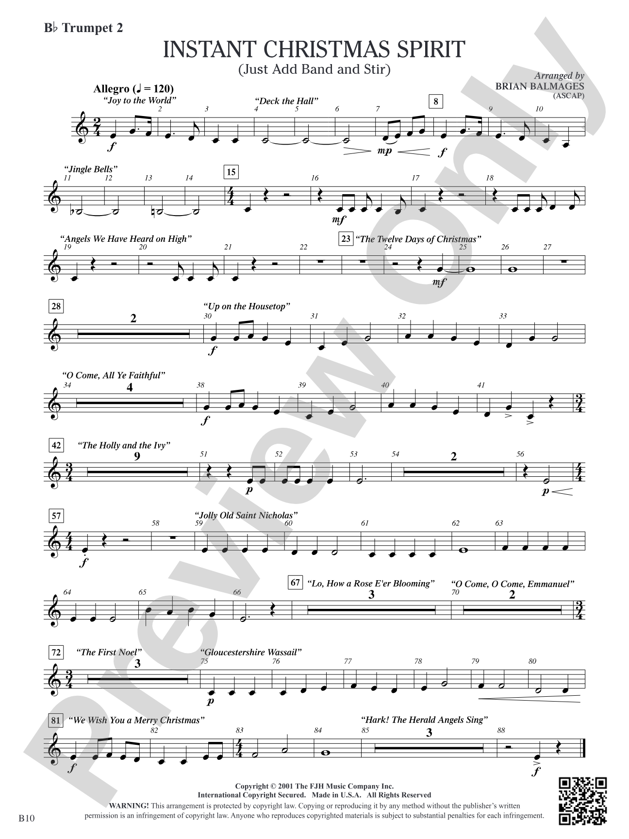 Instant Christmas Spirit (Just Add Band and Stir): B-flat Trumpet 2