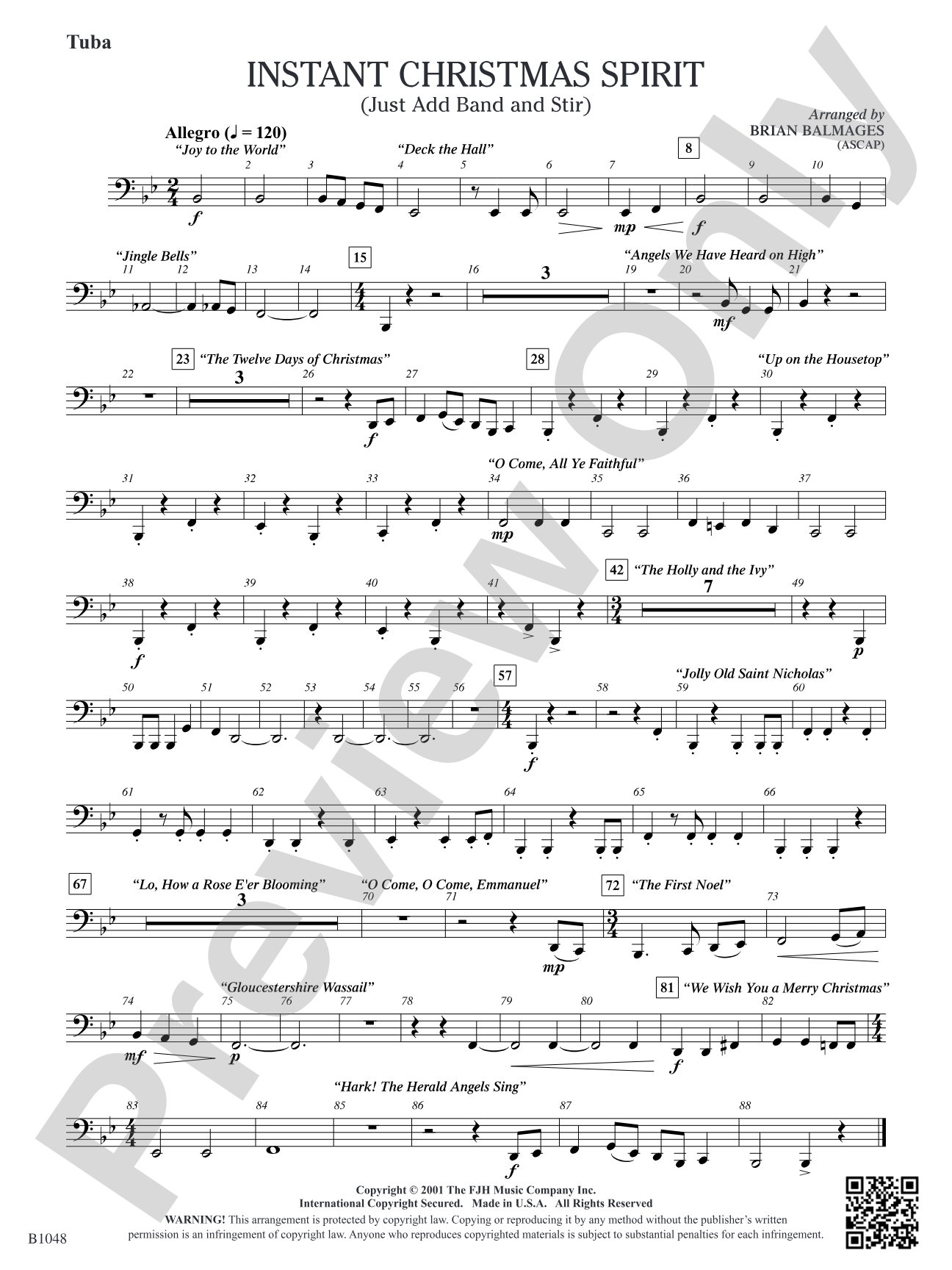 Instant Christmas Spirit (Just Add Band and Stir): Tuba