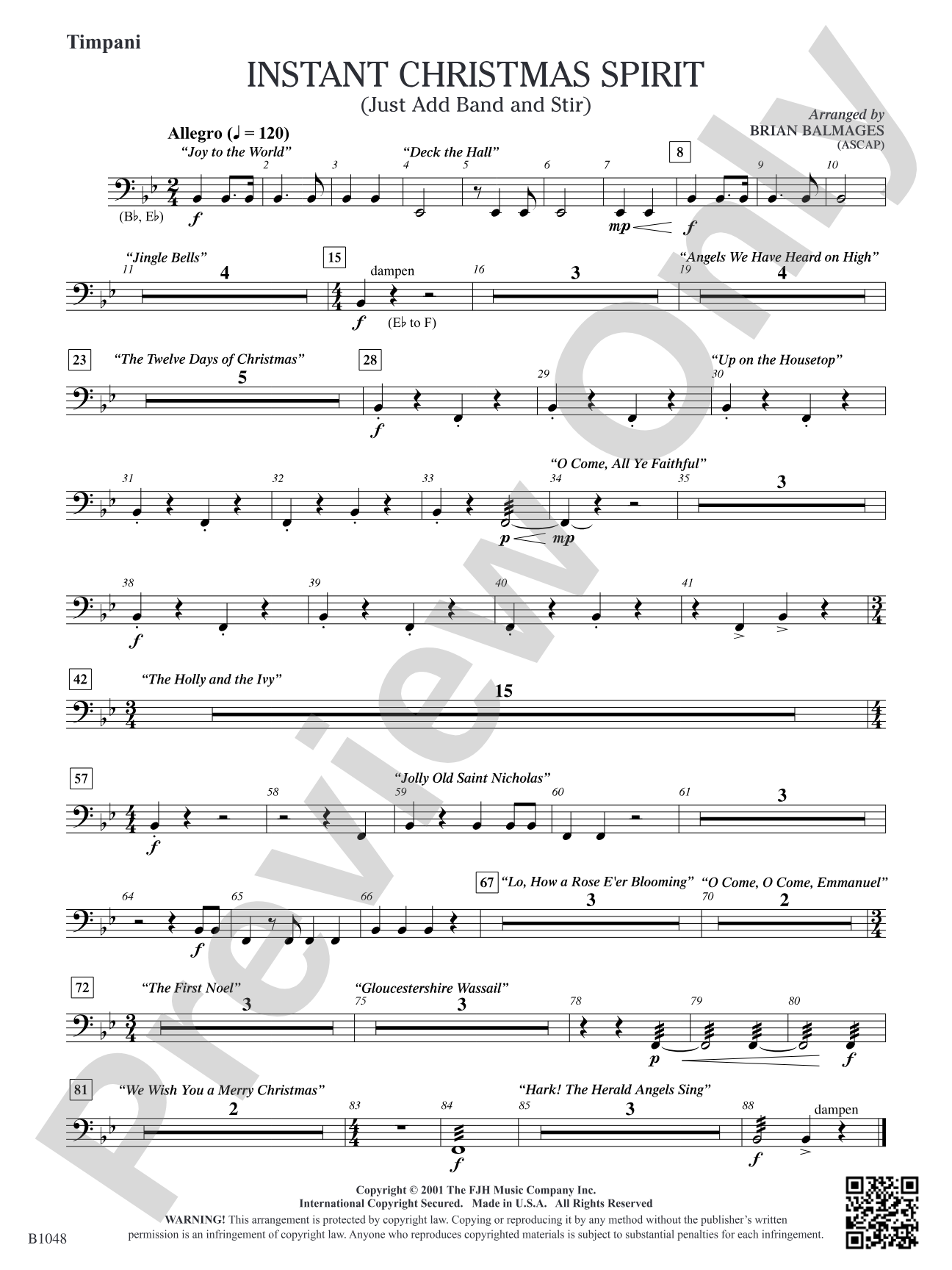 Instant Christmas Spirit (Just Add Band and Stir): Timpani