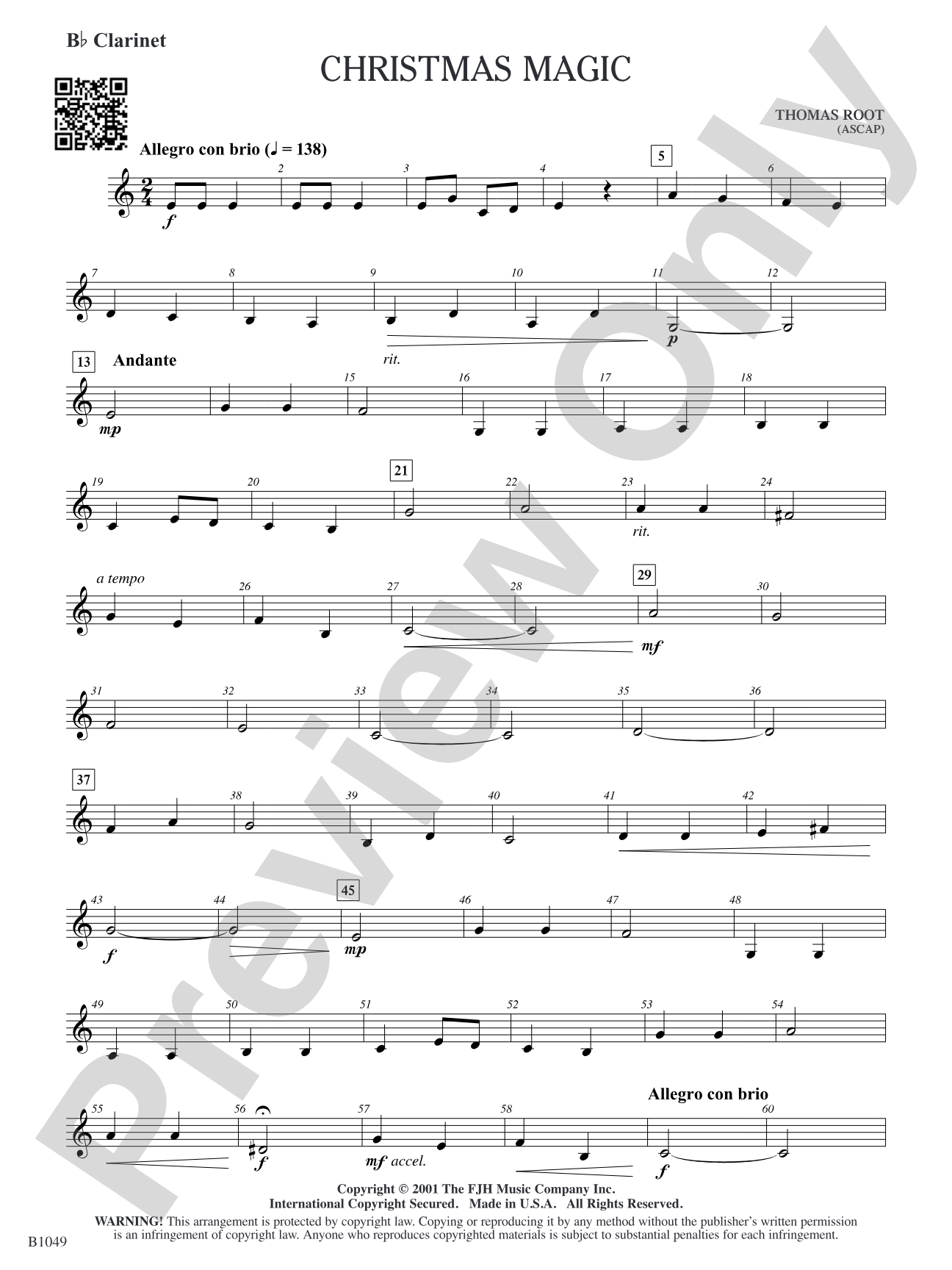 Christmas Magic: B-flat Clarinet