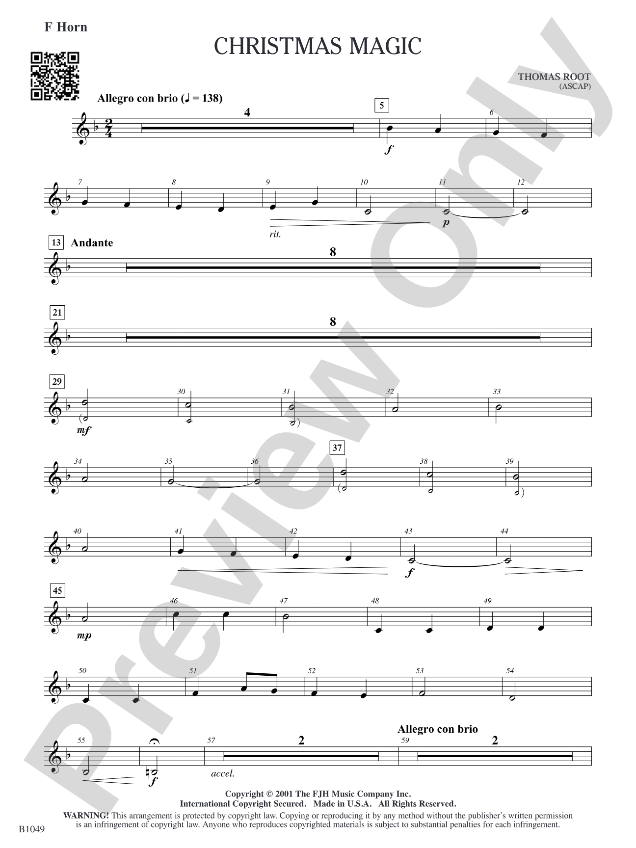 Christmas Magic: F Horn