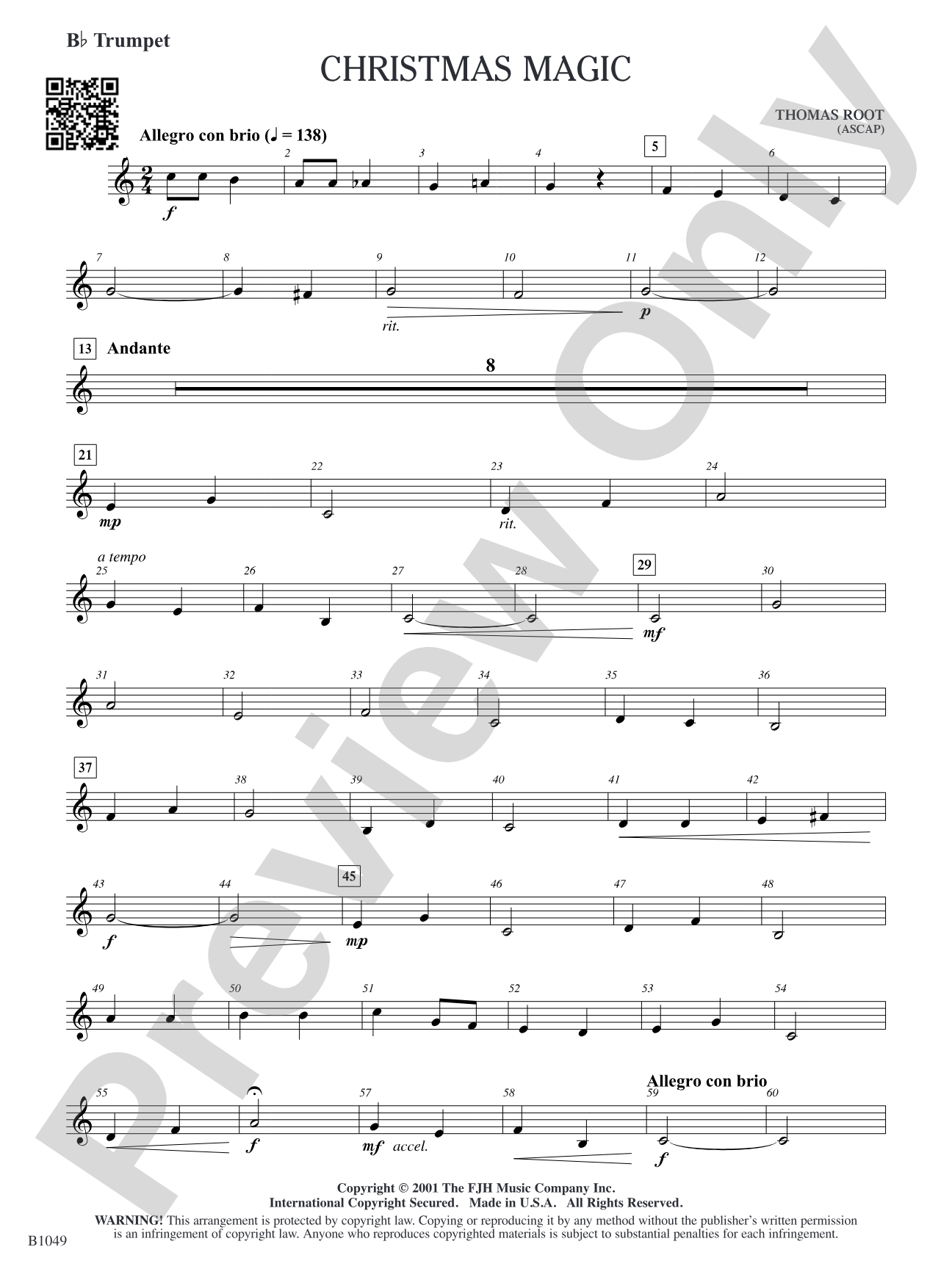 Christmas Magic: B-flat Trumpet