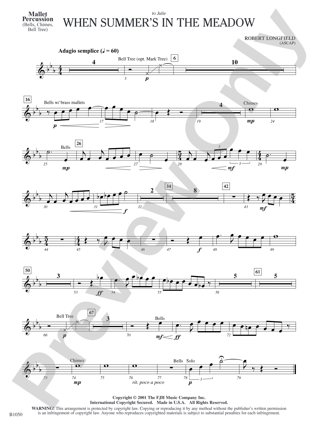 When Summer's in the Meadow: Mallet Percussion