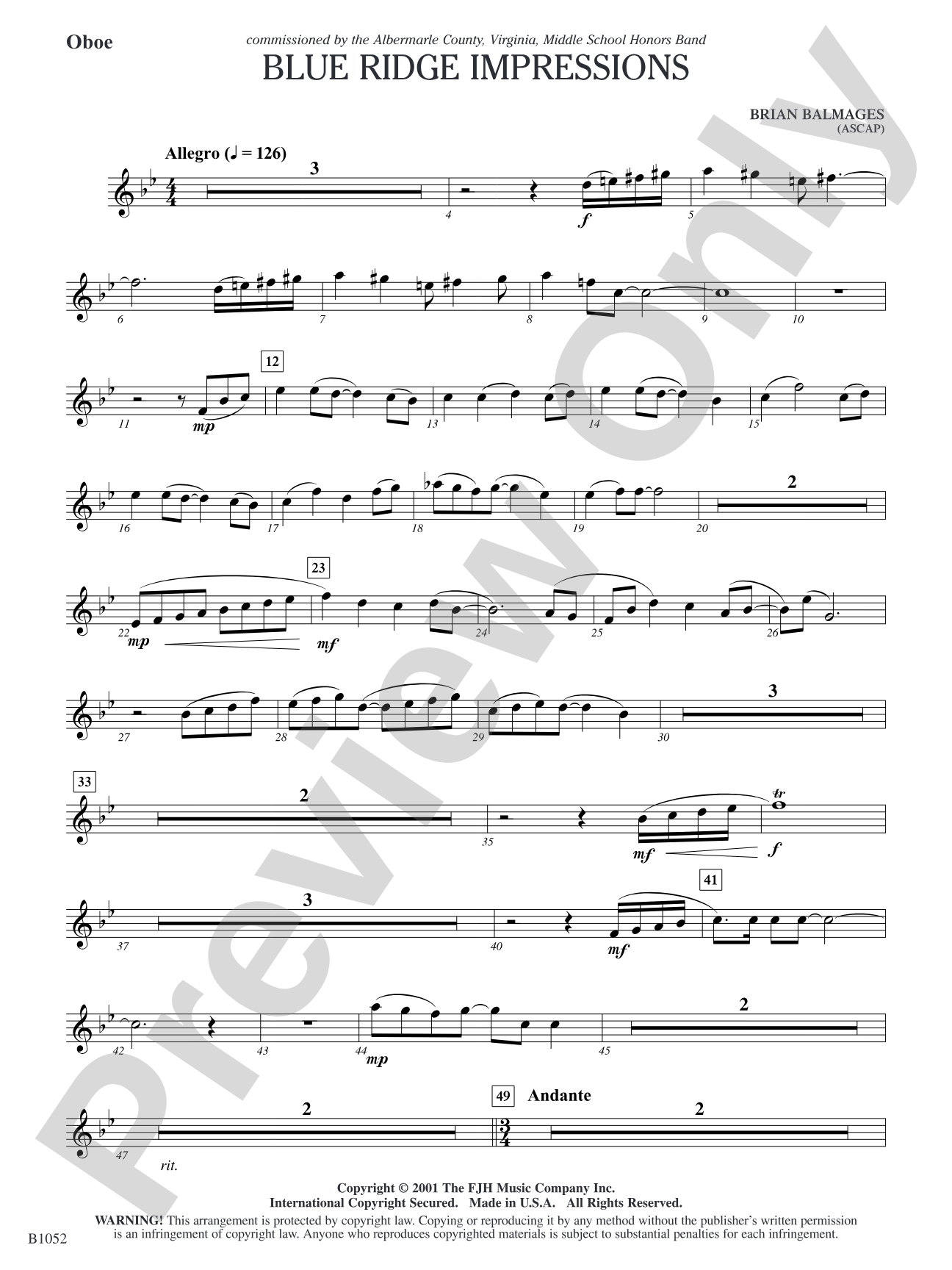 Blue Ridge Impressions: Oboe