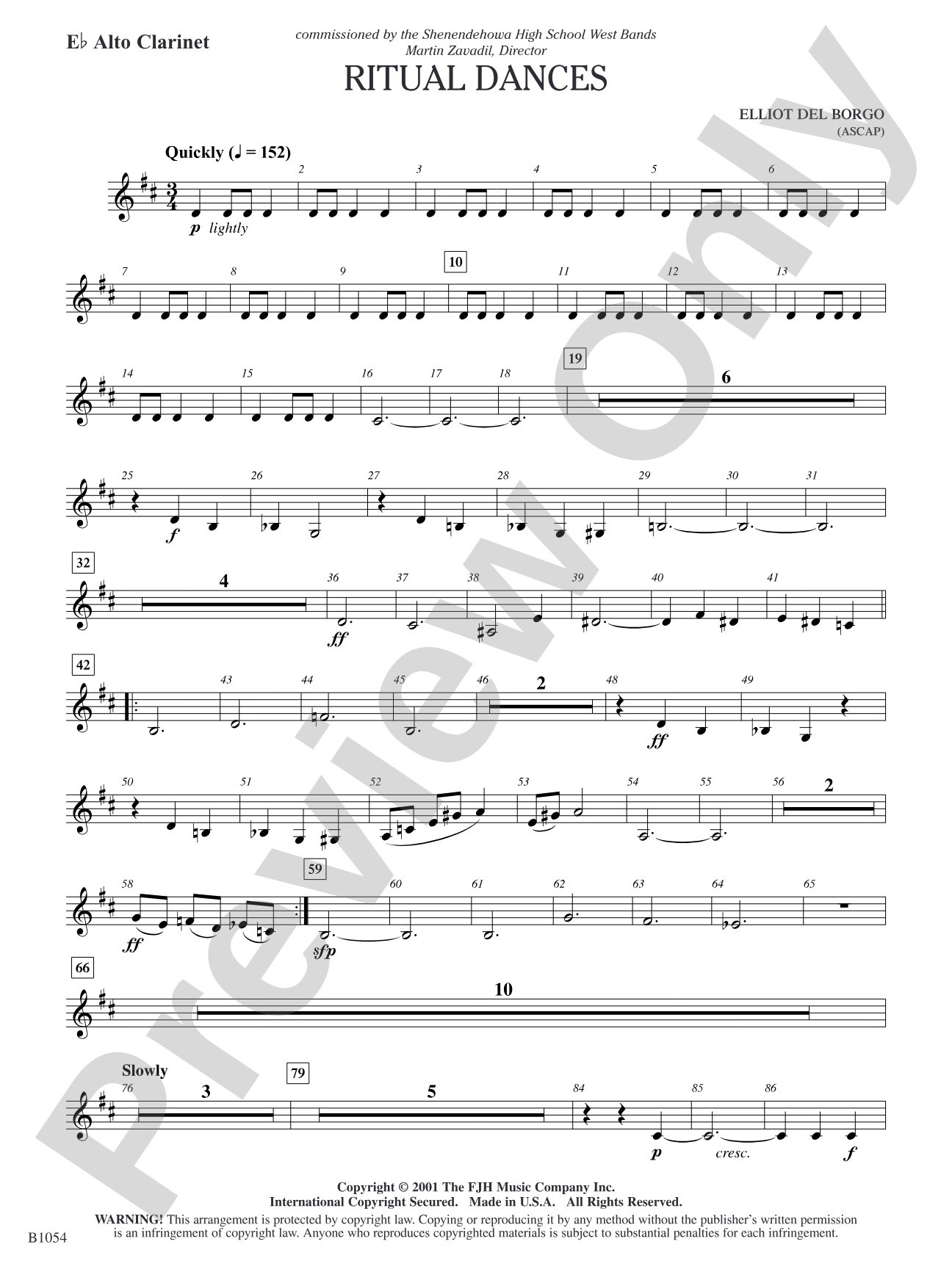 Ritual Dances: E-flat Alto Clarinet