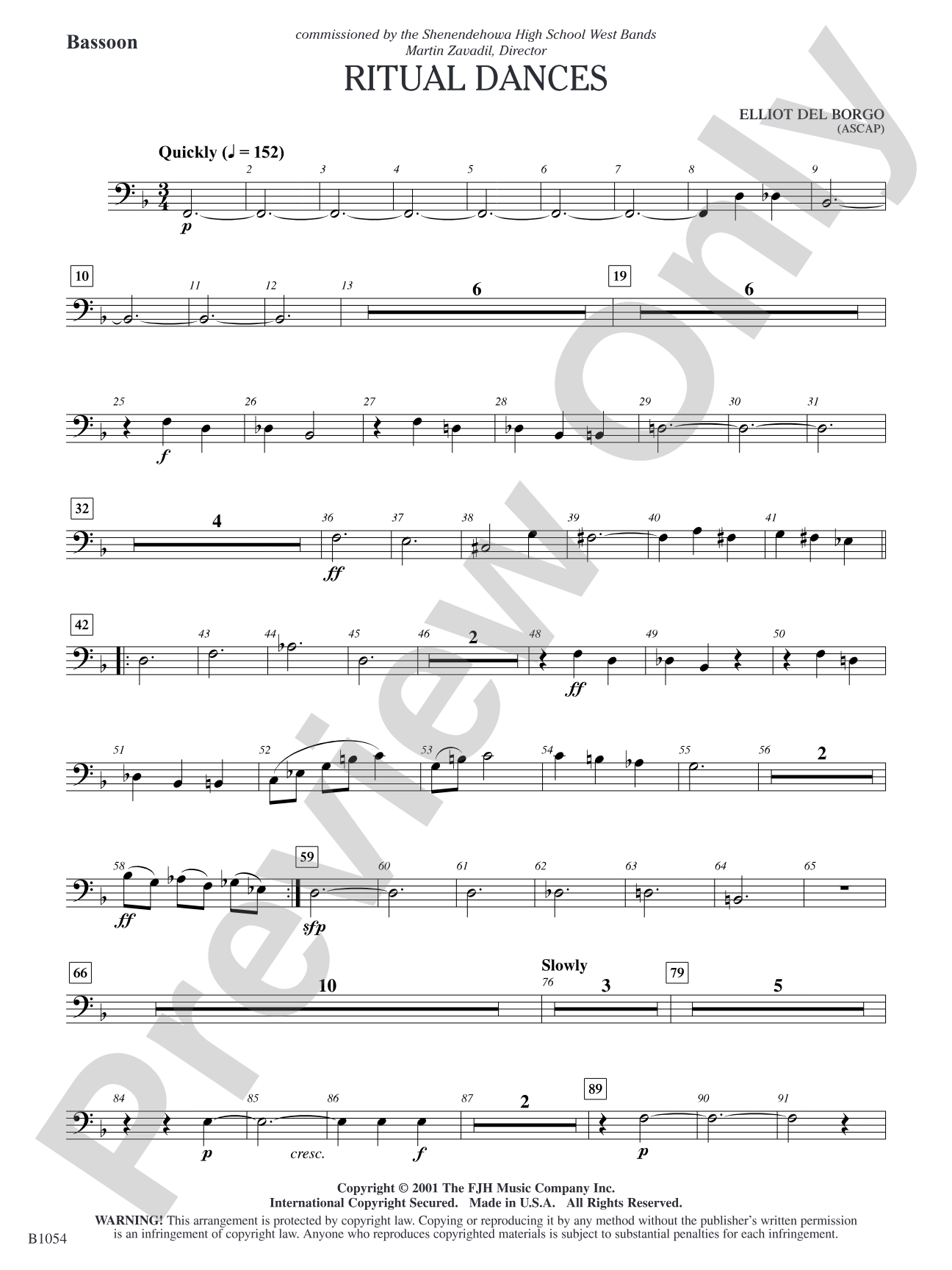Ritual Dances: Bassoon