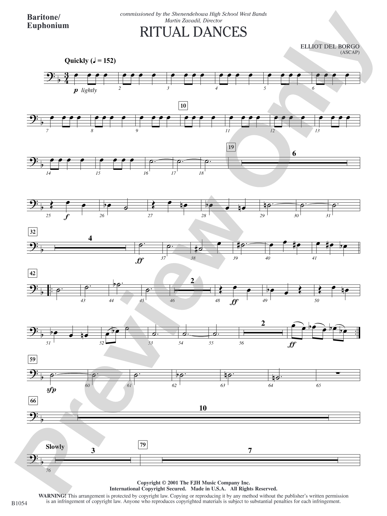 Ritual Dances: Baritone/Euphonium