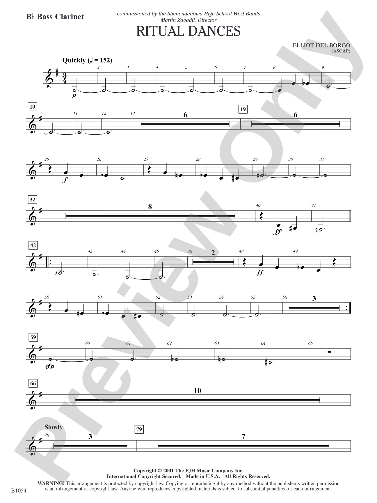 Ritual Dances: B-flat Bass Clarinet