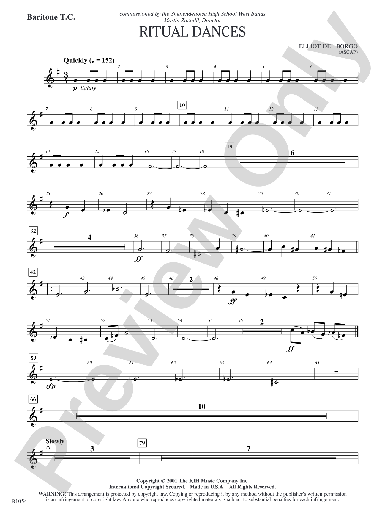 Ritual Dances: Baritone T.C.