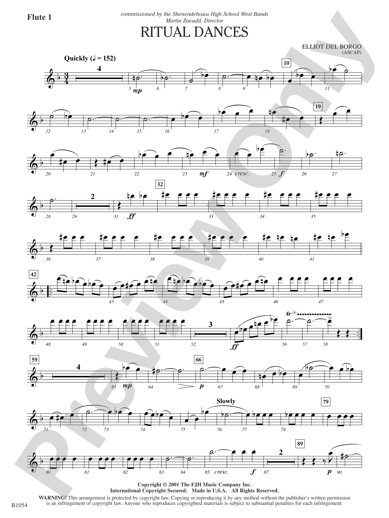 Ritual Dances: Flute 1
