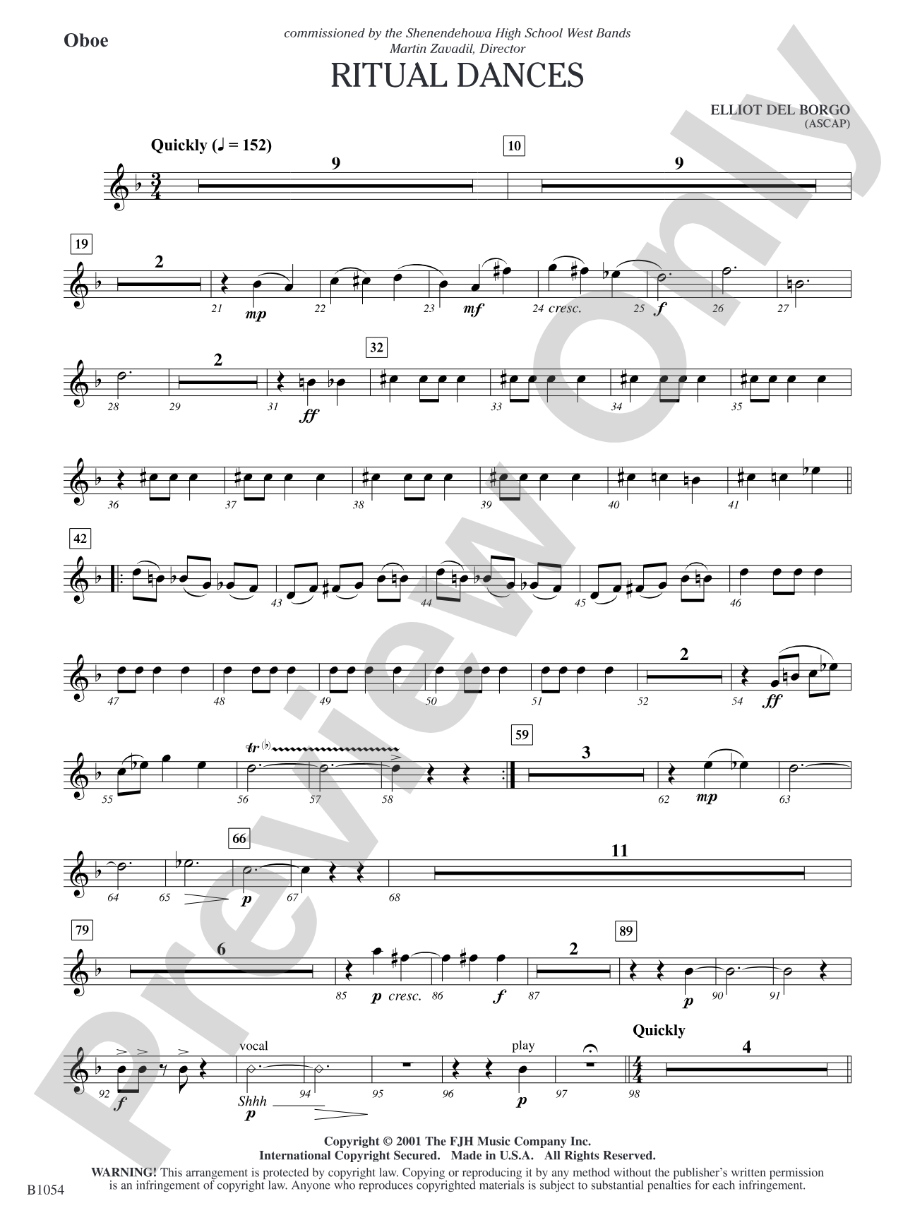 Ritual Dances: Oboe