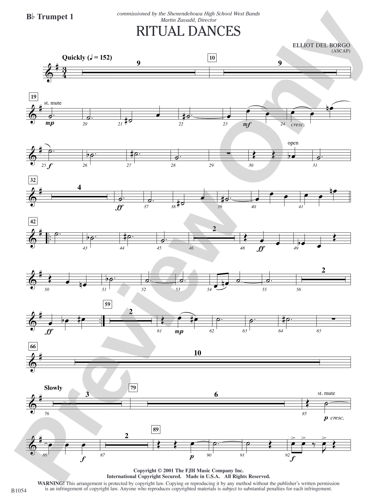 Ritual Dances: B-flat Trumpet 1