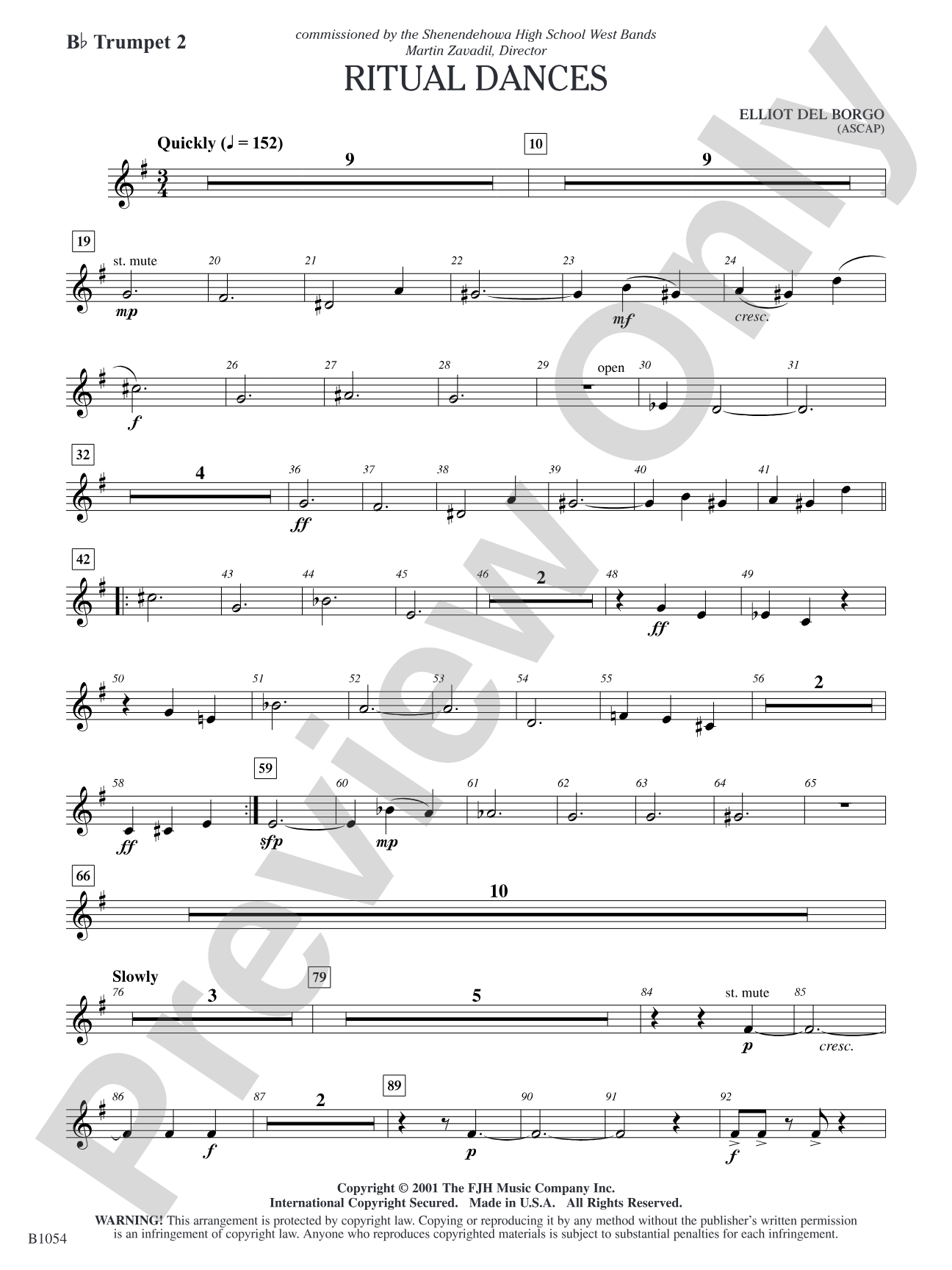 Ritual Dances: B-flat Trumpet 2