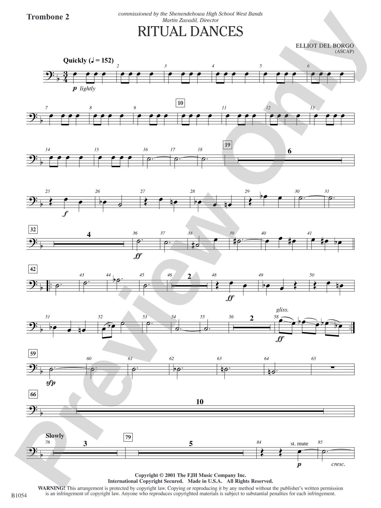 Ritual Dances: Trombone 2