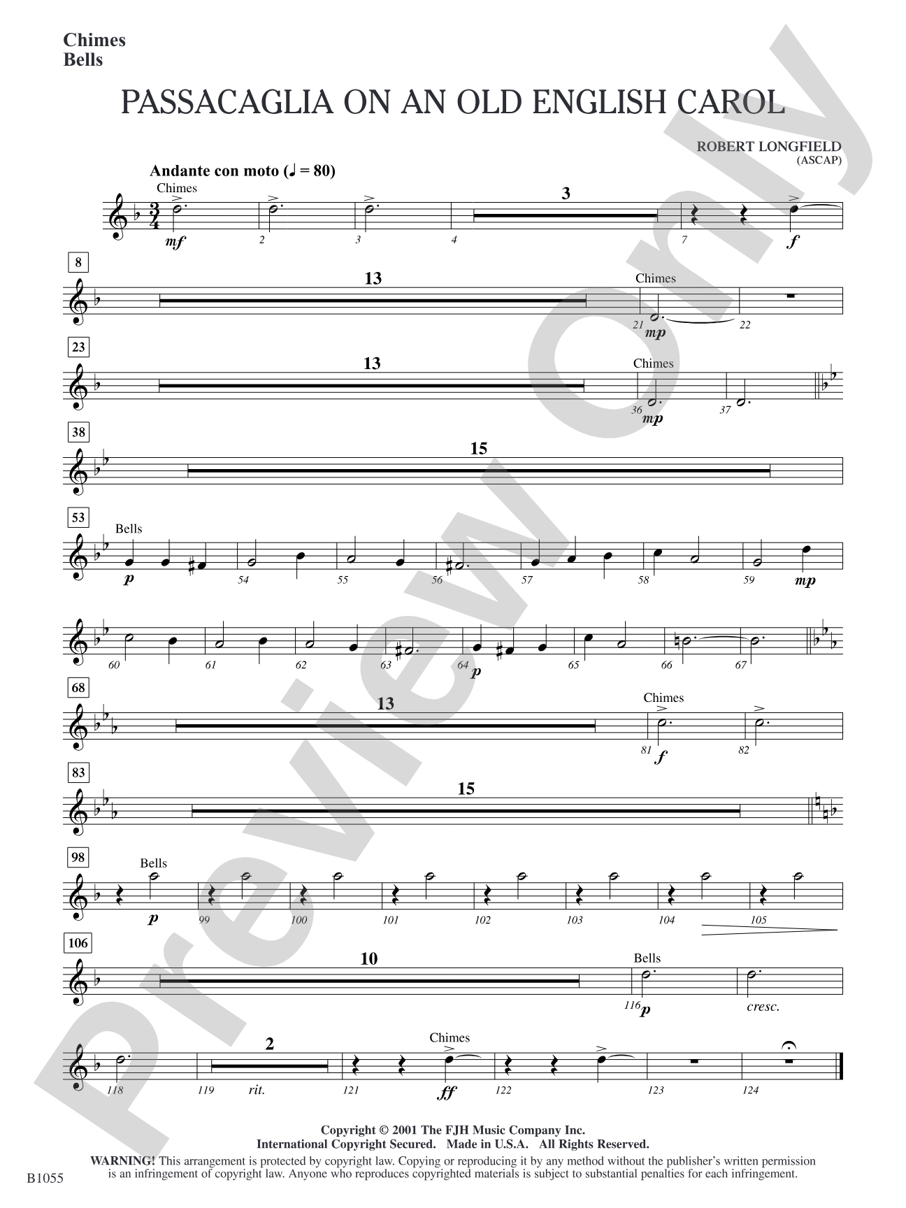Passacaglia on an Old English Carol: Chimes / Bells