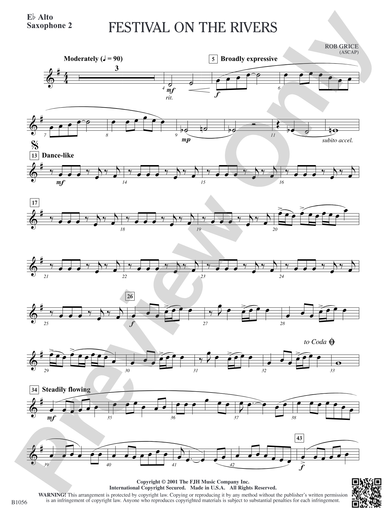 Festival on the Rivers: E-flat Alto Saxophone 2