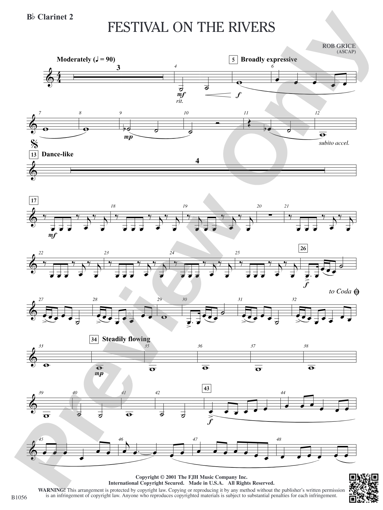 Festival on the Rivers: B-flat Clarinet 2
