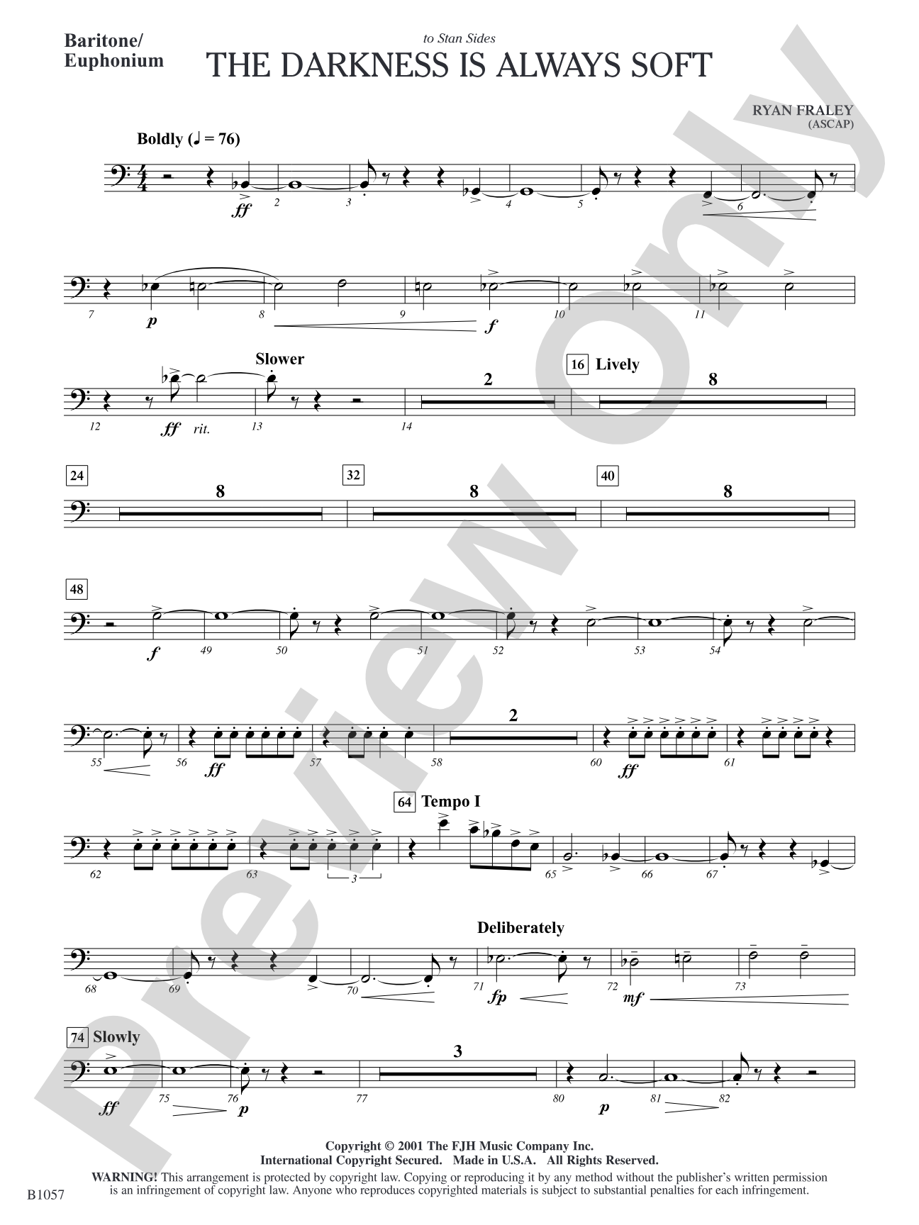 The Darkness is Always Soft: Baritone/Euphonium
