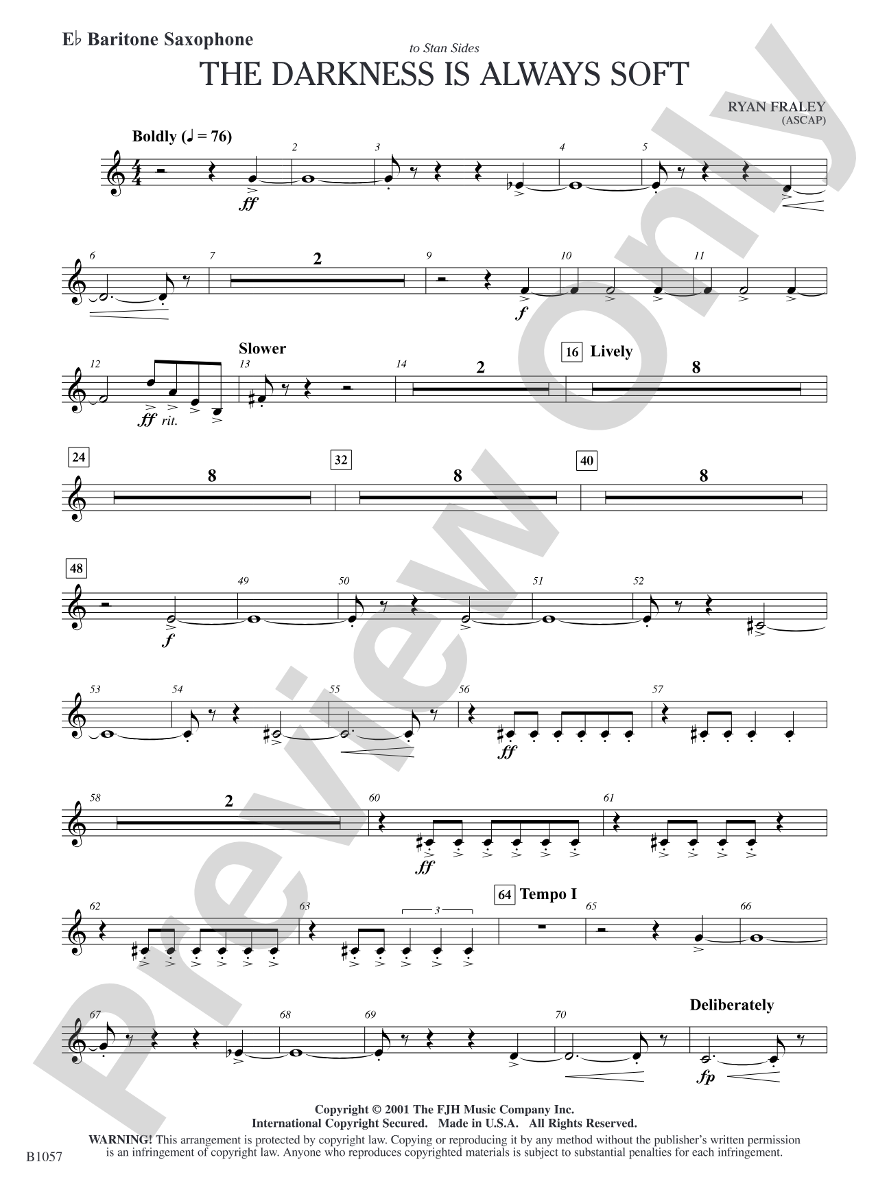 The Darkness is Always Soft: E-flat Baritone Saxophone