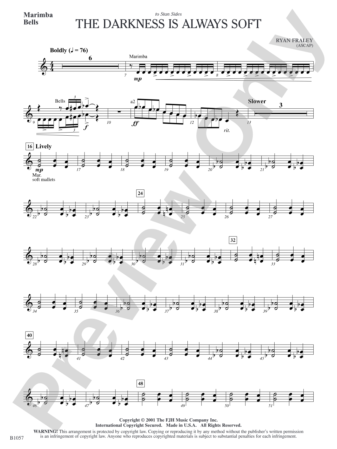 The Darkness is Always Soft: Marimba / Bells
