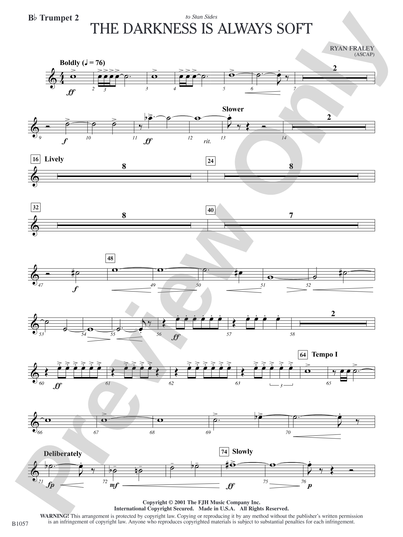 The Darkness is Always Soft: B-flat Trumpet 2