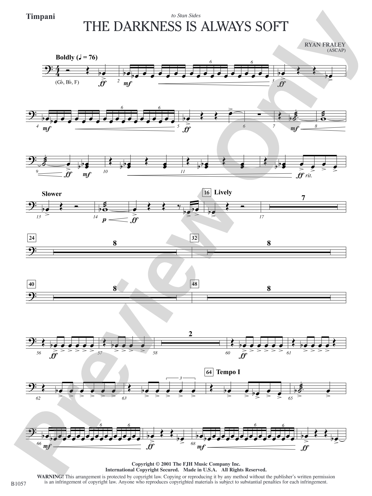 The Darkness is Always Soft: Timpani