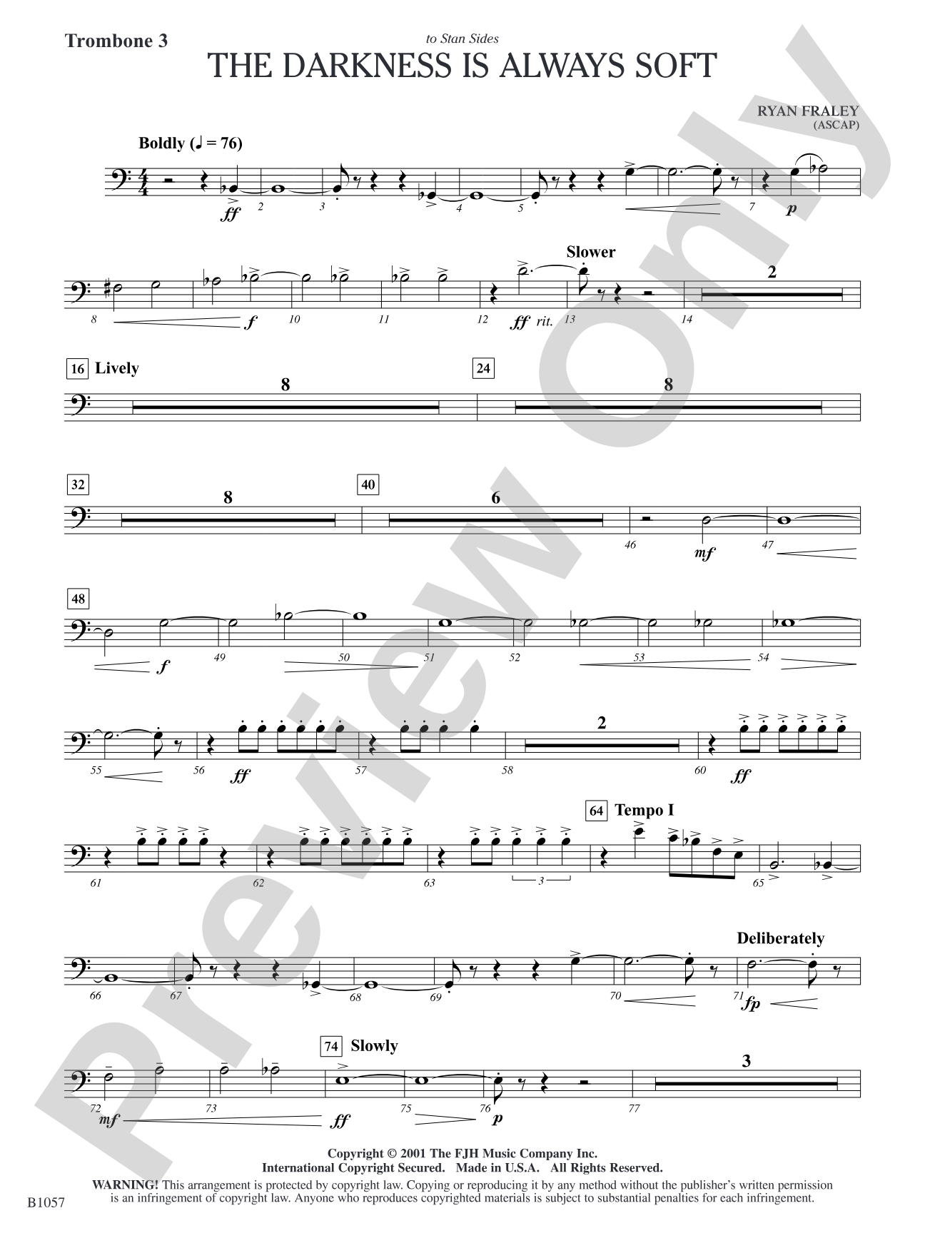 The Darkness is Always Soft: Trombone 3