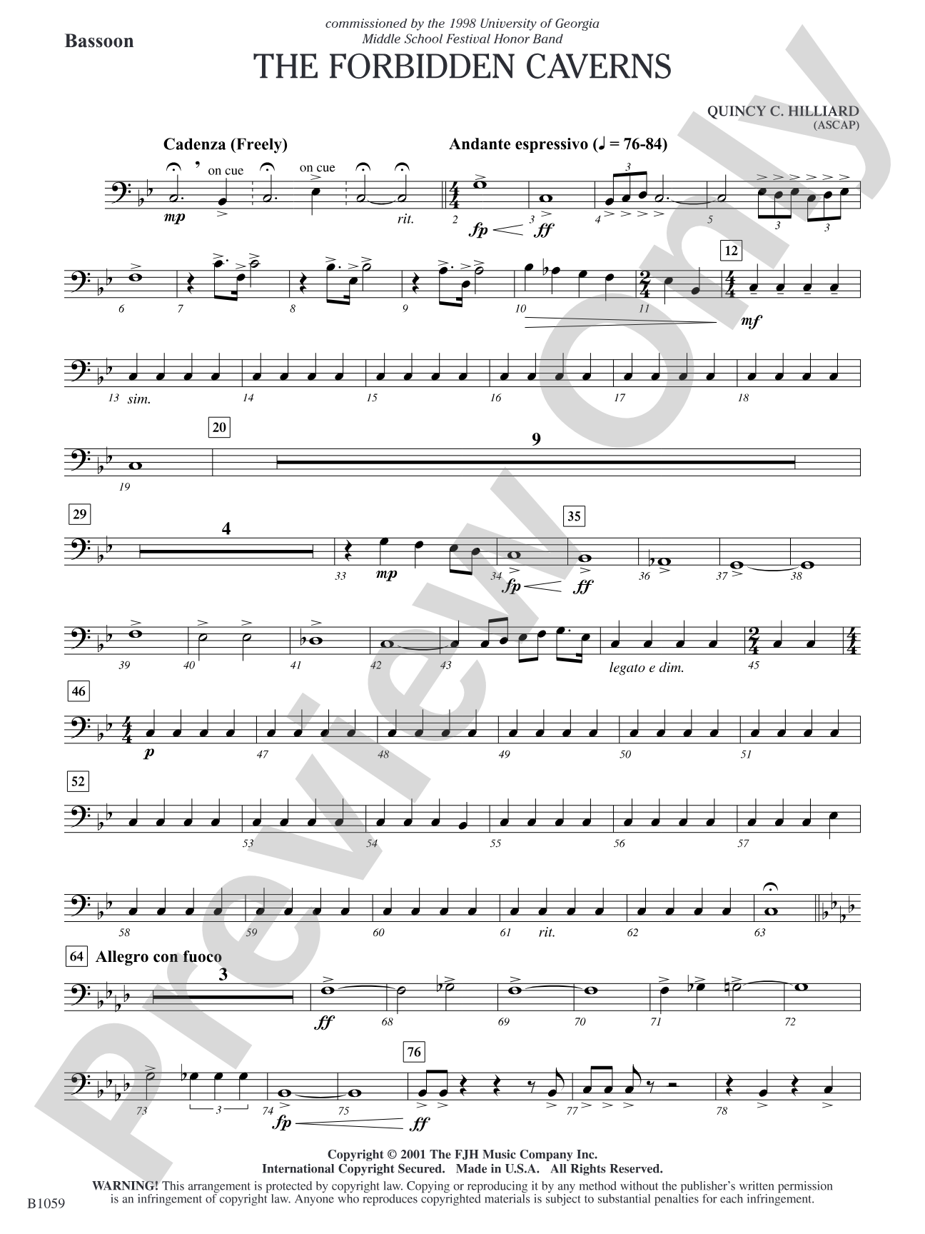 The Forbidden Caverns: Bassoon
