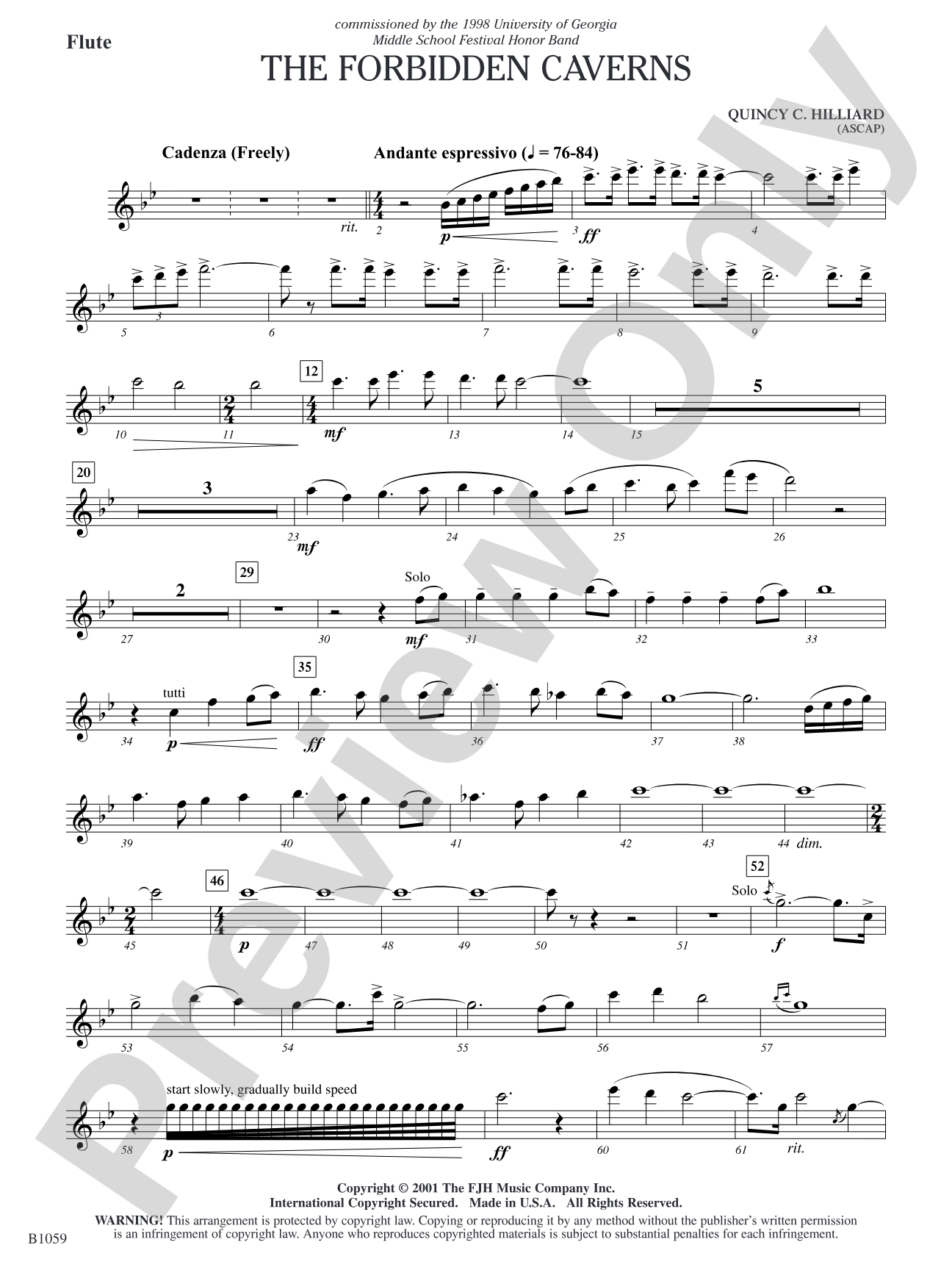 The Forbidden Caverns: Flute