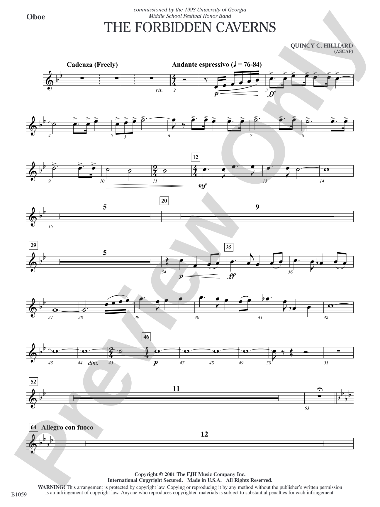 The Forbidden Caverns: Oboe