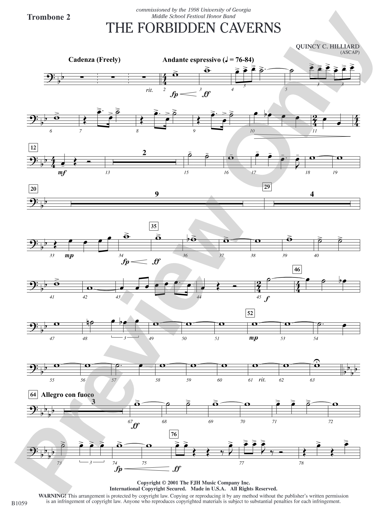 The Forbidden Caverns: Trombone 2