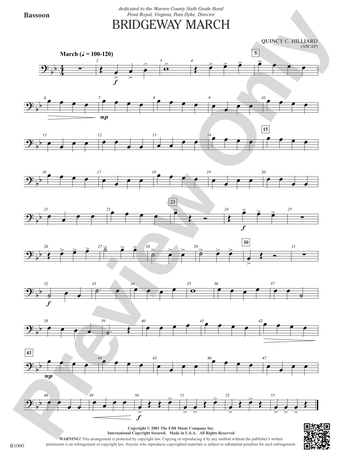 Bridgeway March: Bassoon