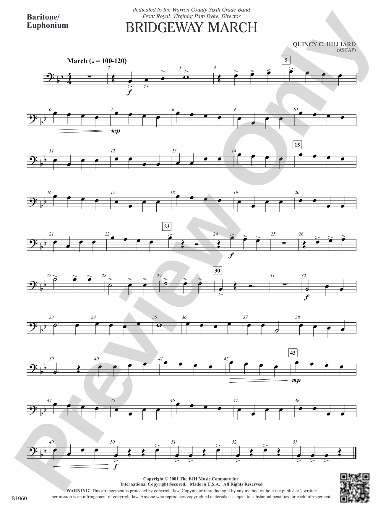 Bridgeway March: Baritone/Euphonium