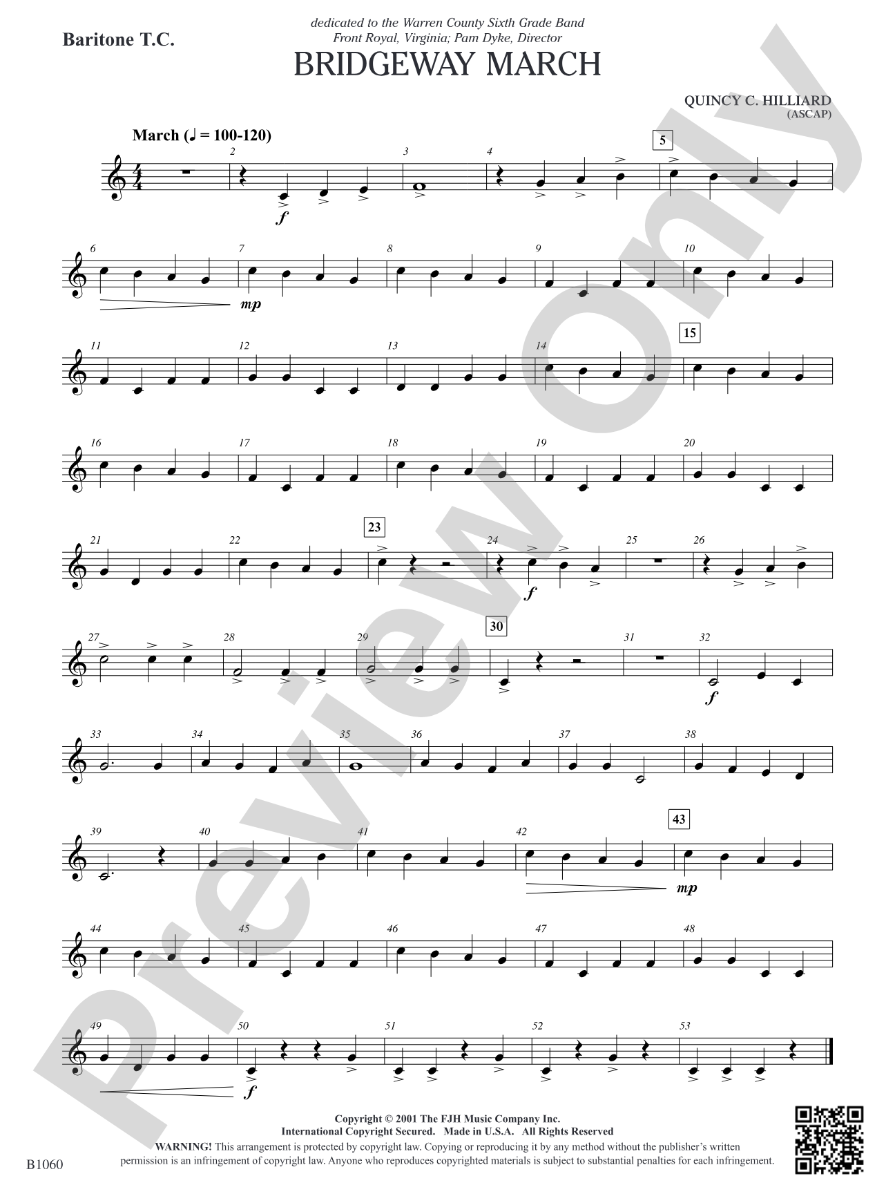 Bridgeway March: Baritone T.C.
