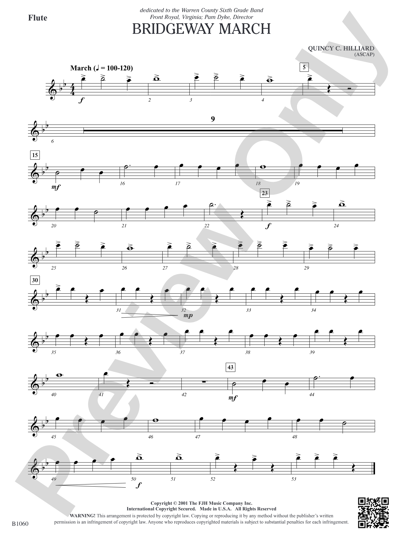Bridgeway March: Flute