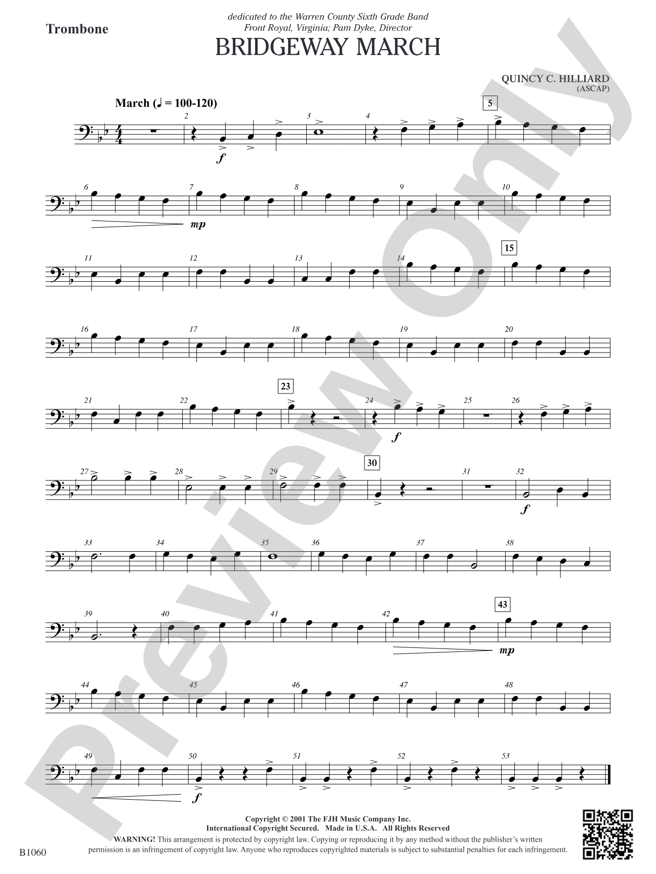 Bridgeway March: Trombone