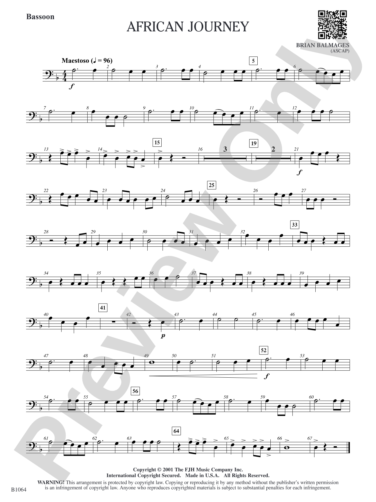 African Journey: Bassoon