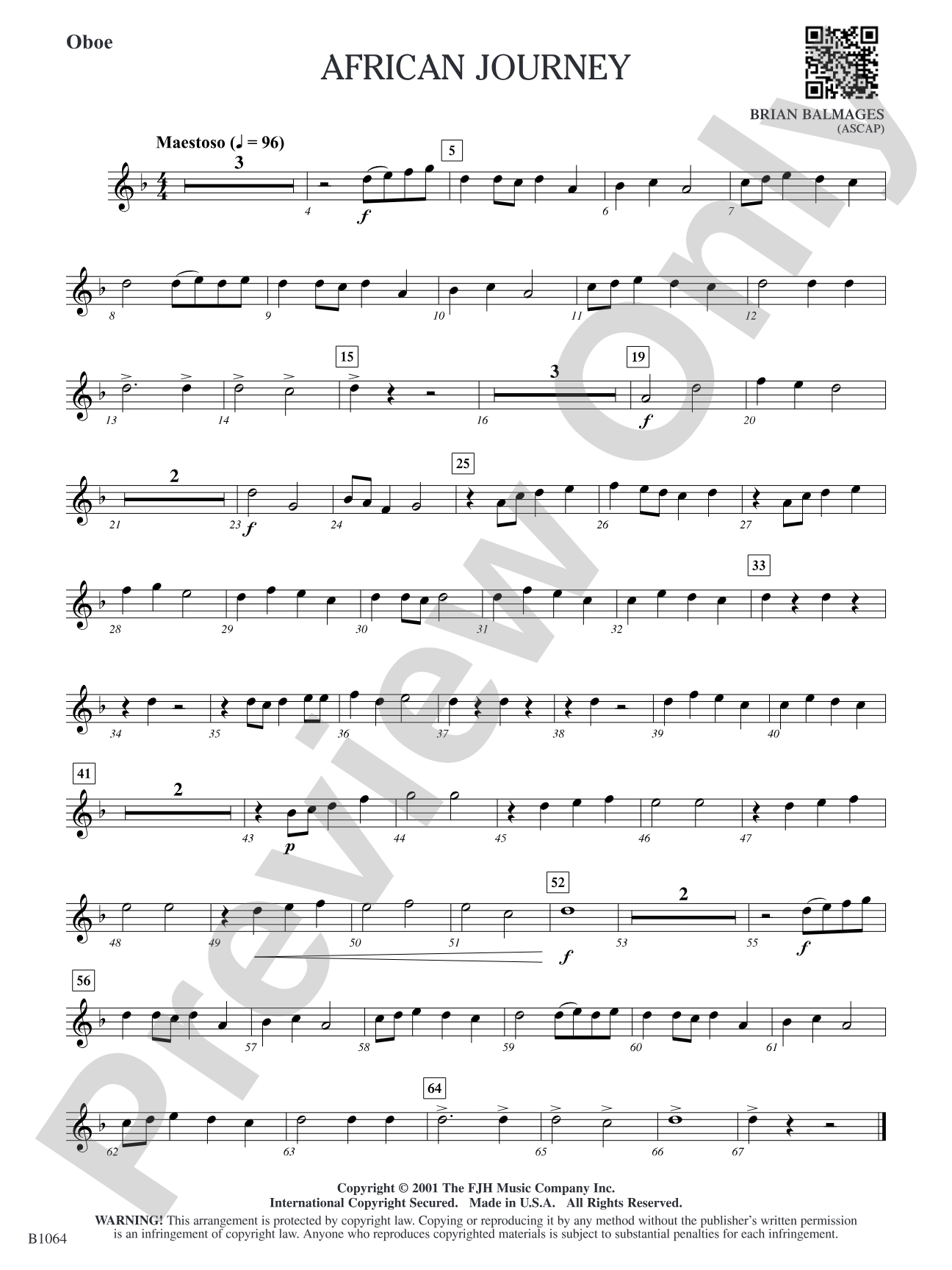 African Journey: Oboe