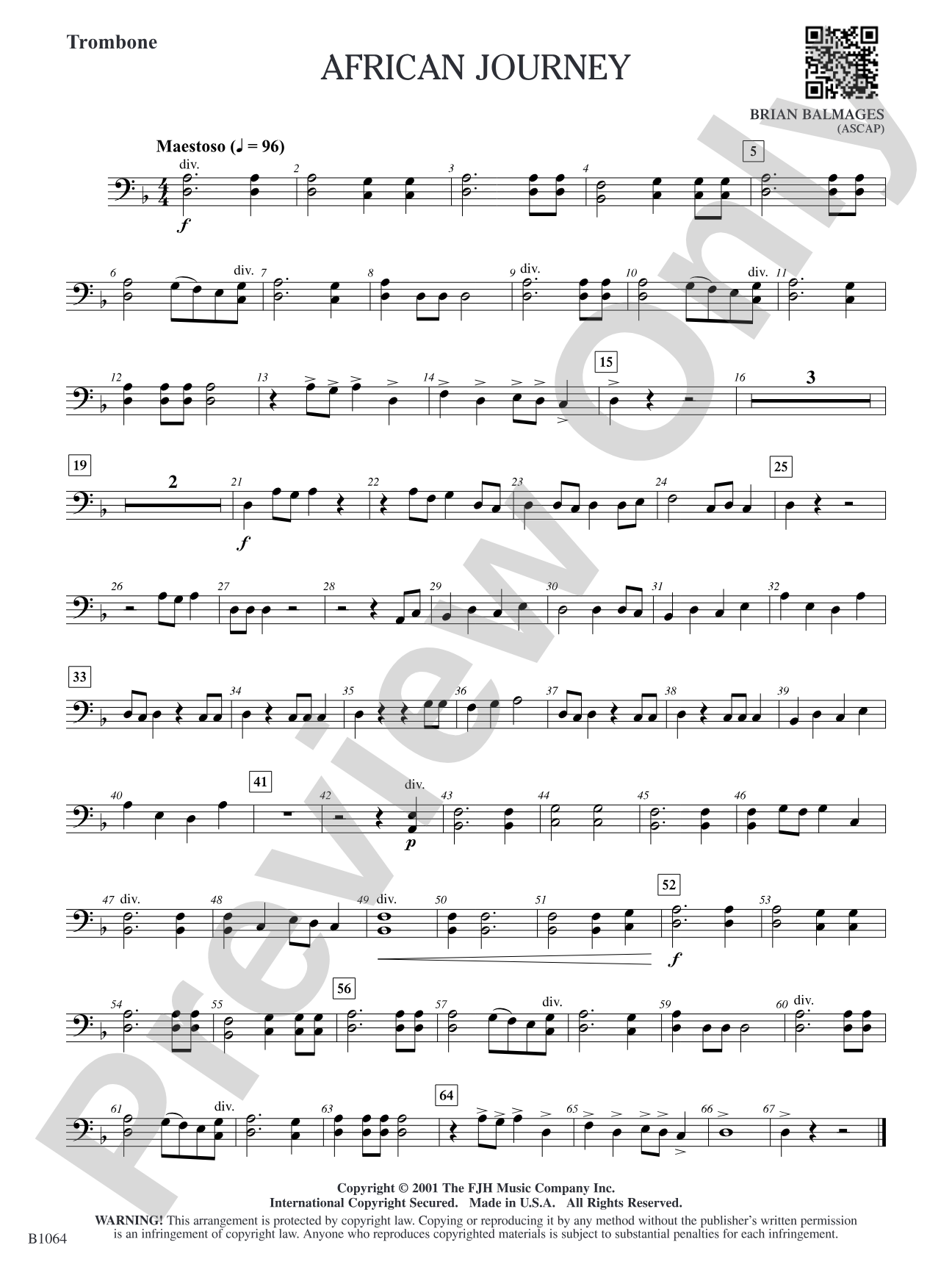 African Journey: Trombone