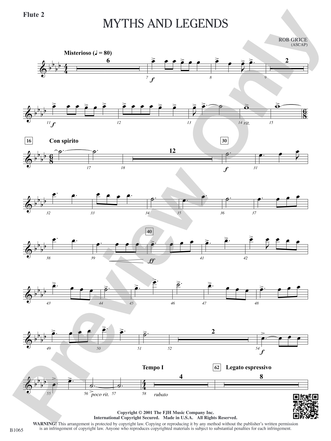 Myths and Legends: Flute 2