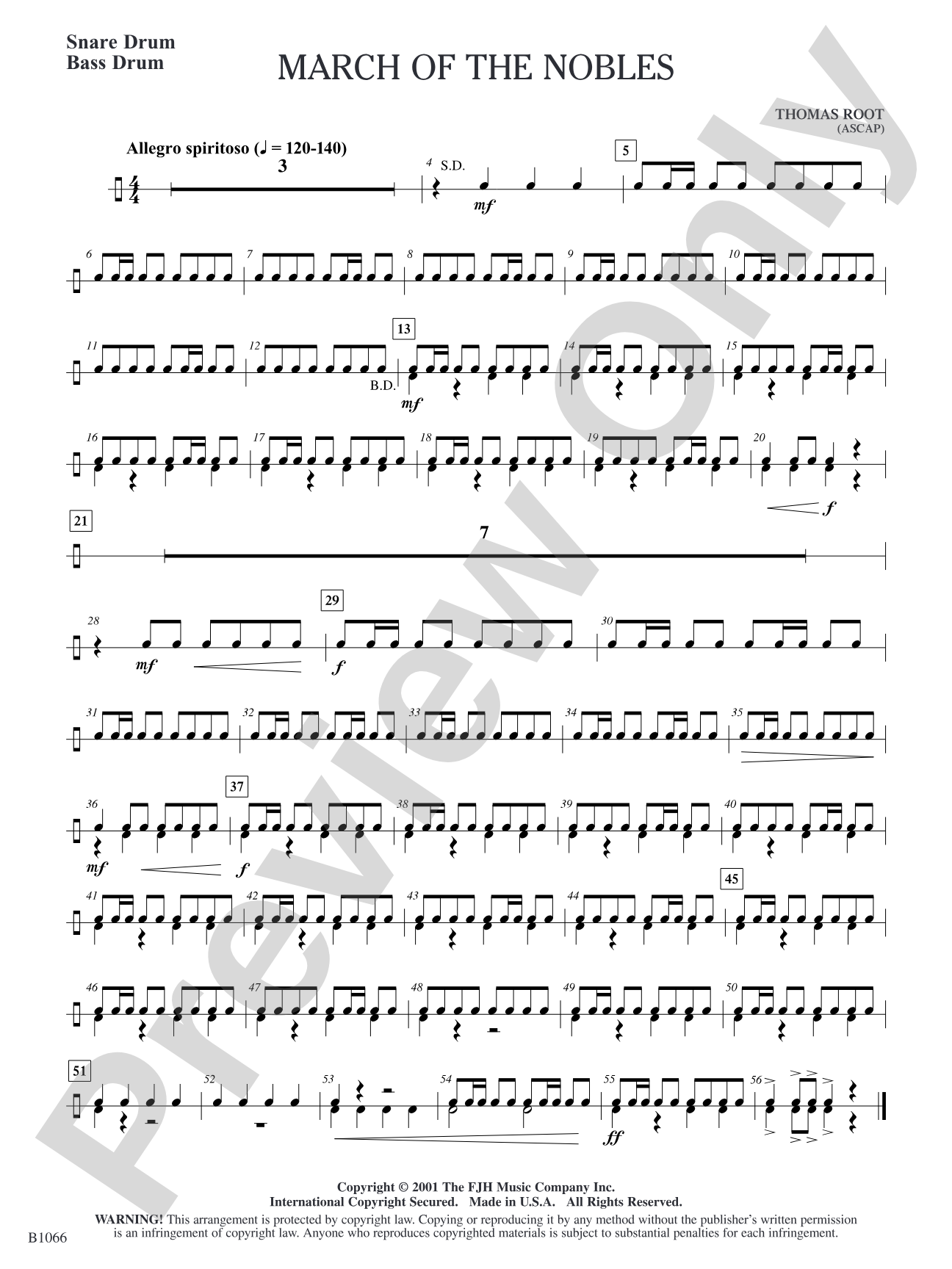 March of the Nobles: Snare Drum