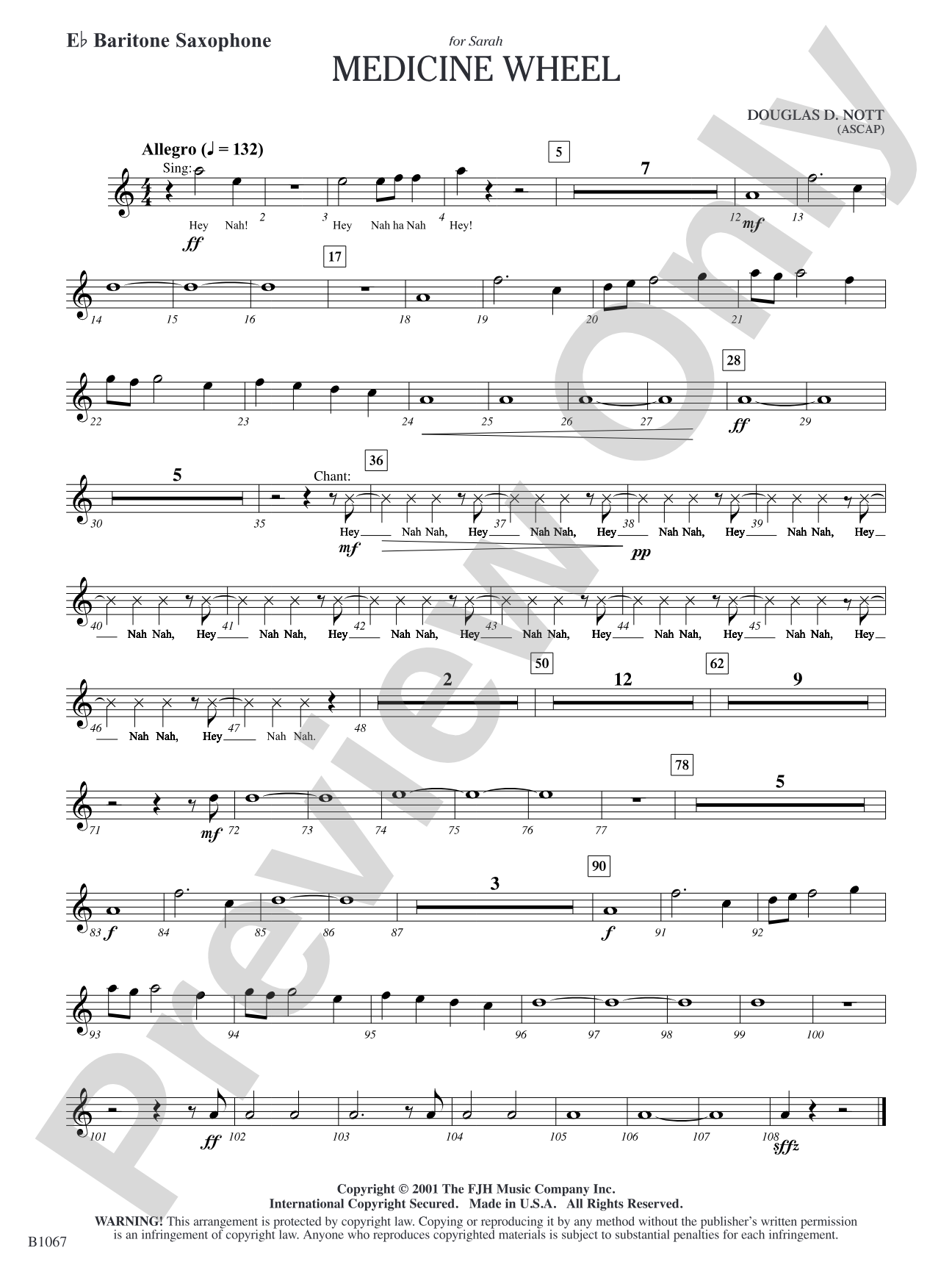 Medicine Wheel: E-flat Baritone Saxophone