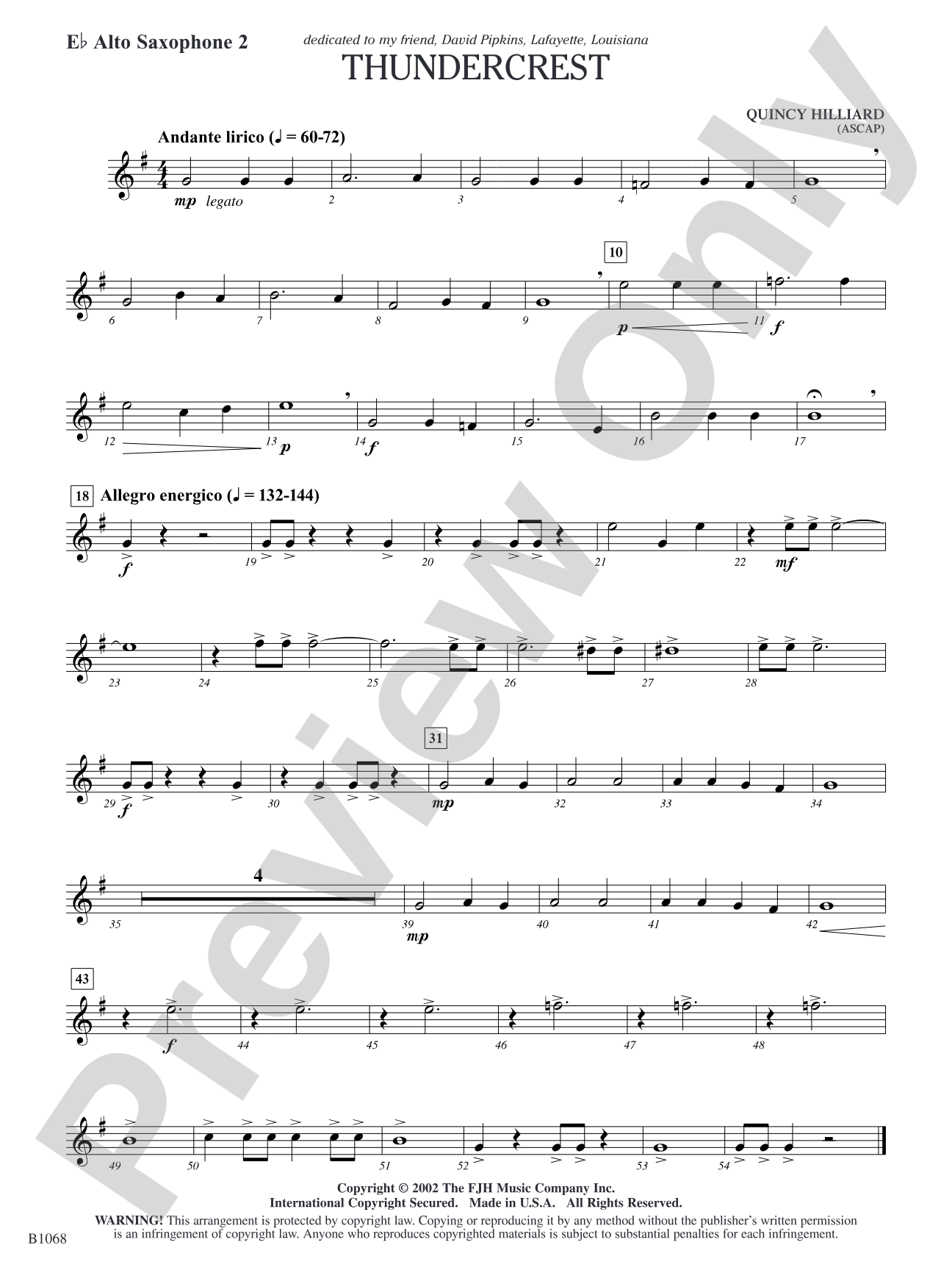 Thundercrest: E-flat Alto Saxophone 2