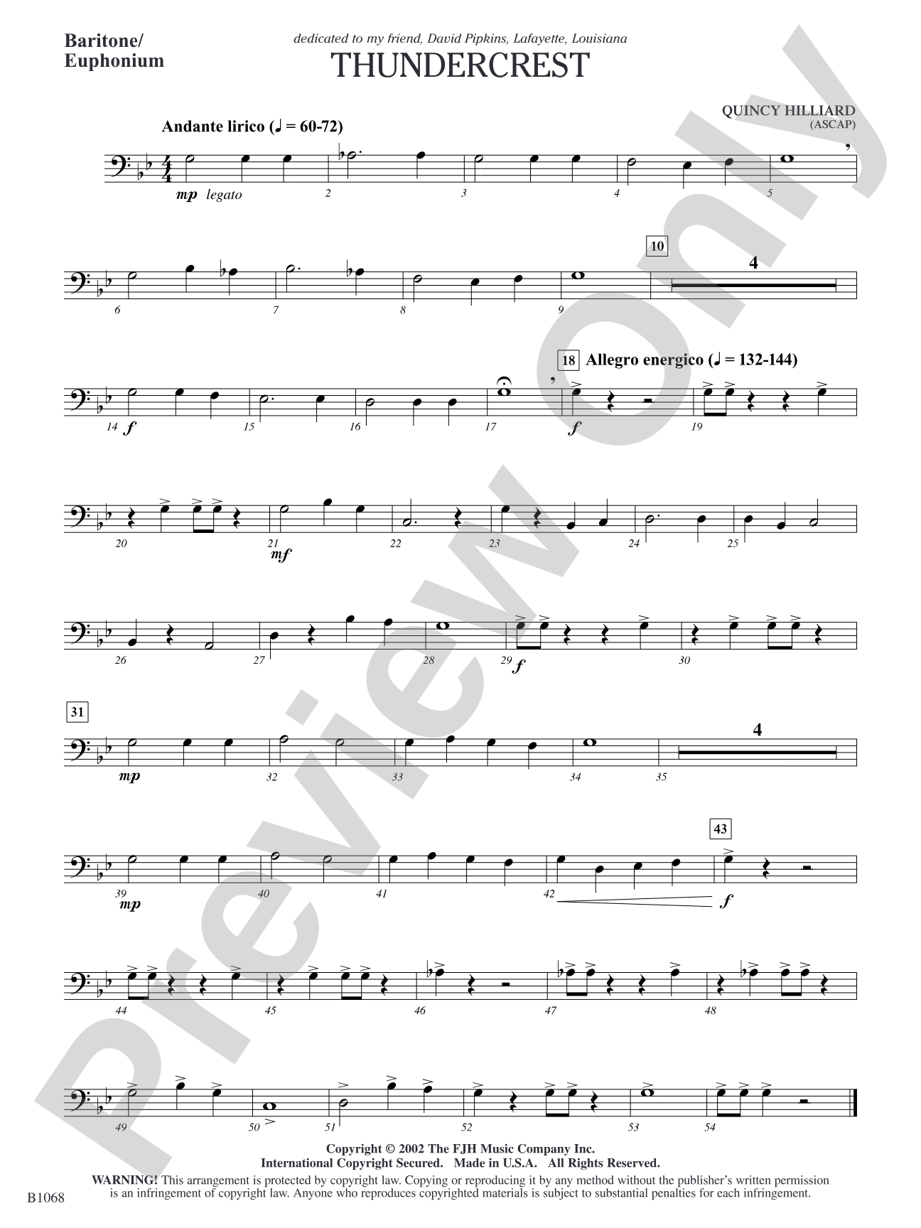 Thundercrest: Baritone/Euphonium