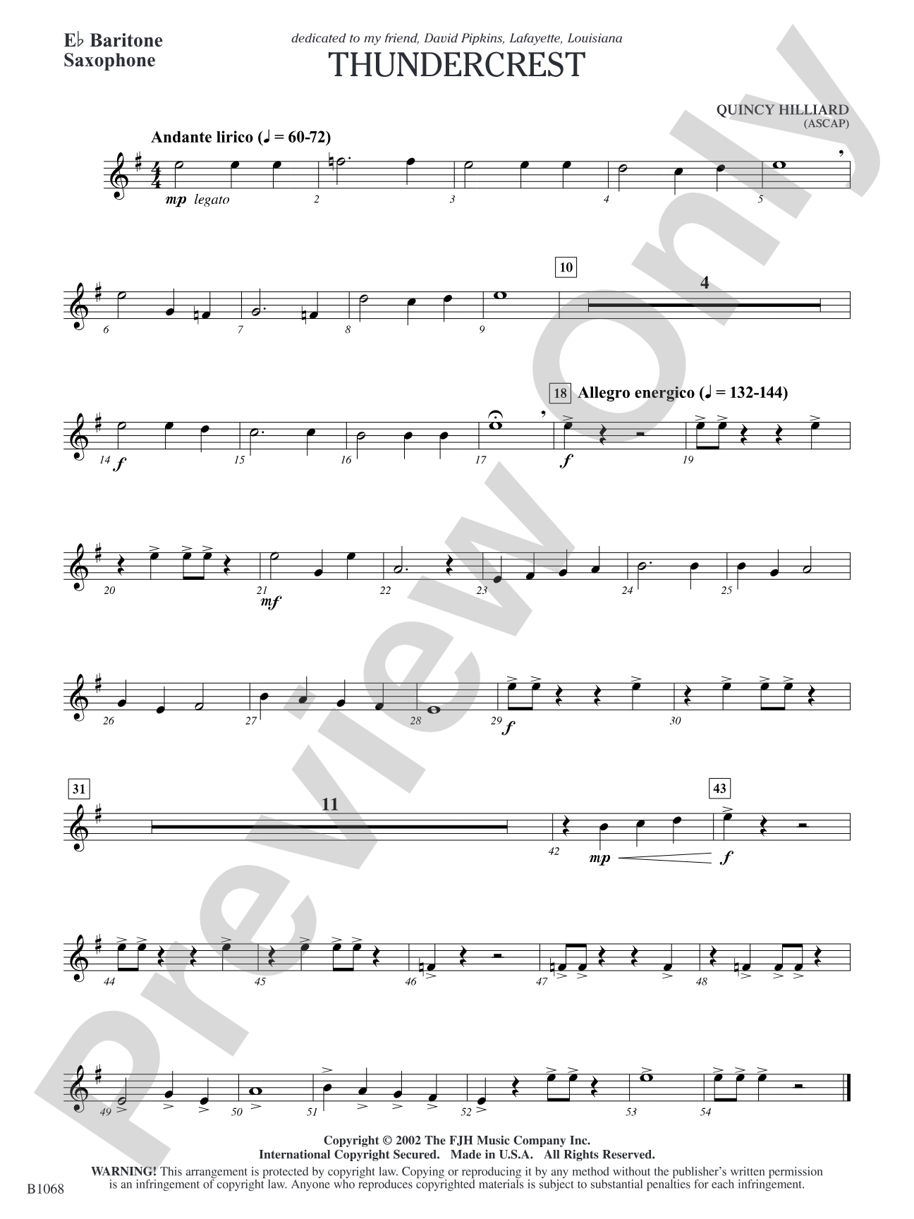 Thundercrest: E-flat Baritone Saxophone