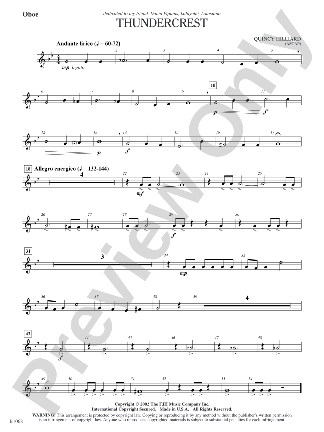 Thundercrest: Oboe