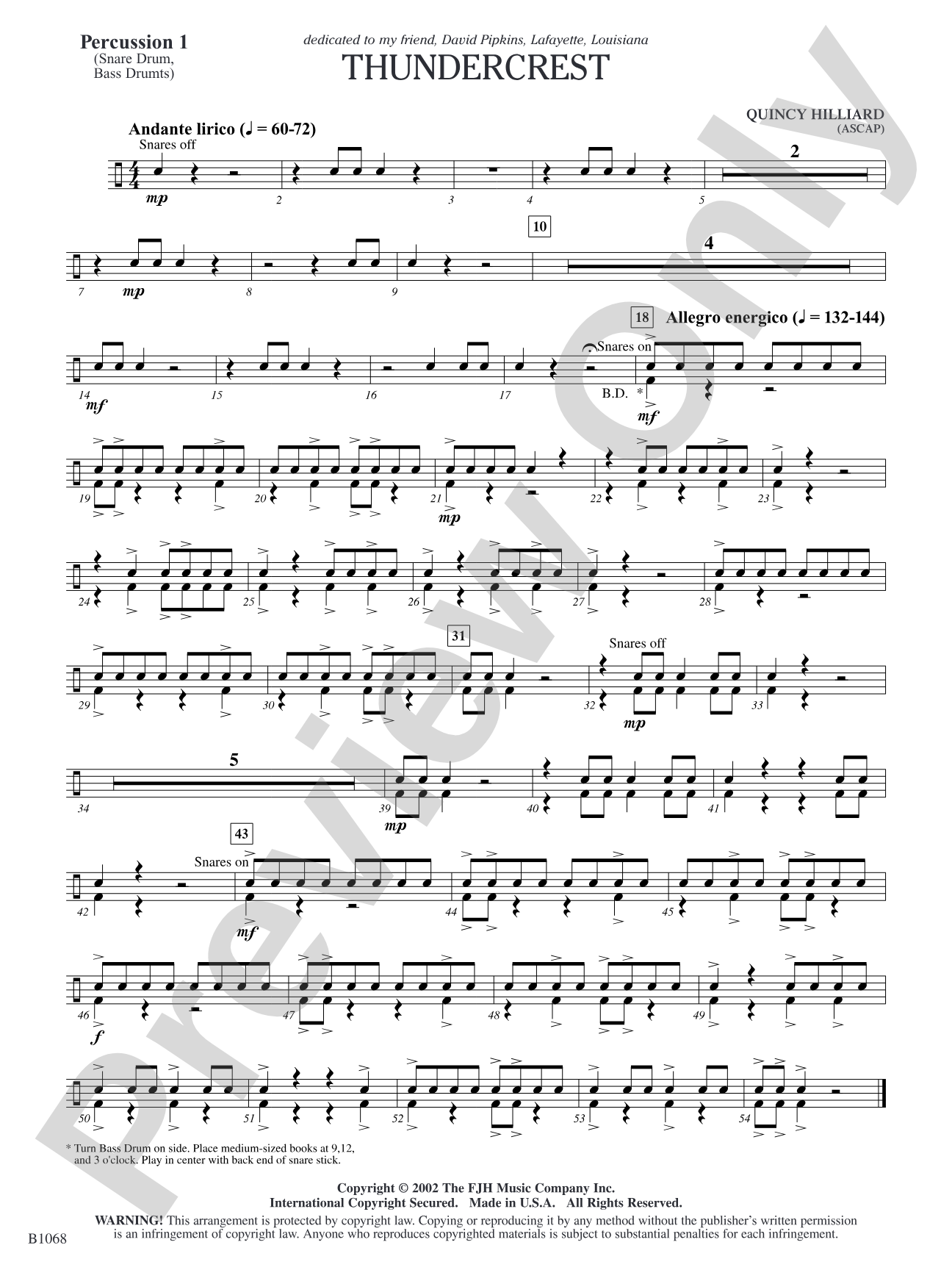 Thundercrest: Percussion 1