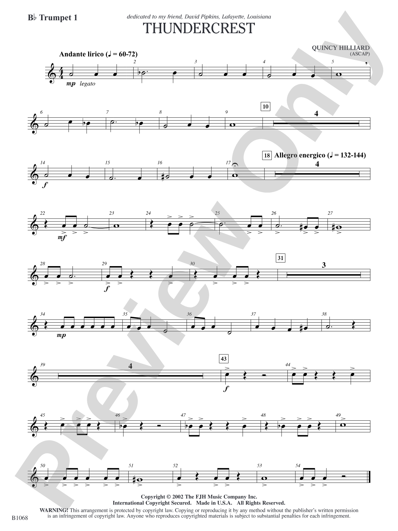 Thundercrest: B-flat Trumpet 1