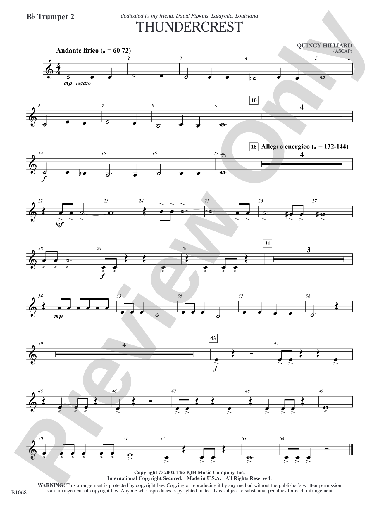 Thundercrest: B-flat Trumpet 2