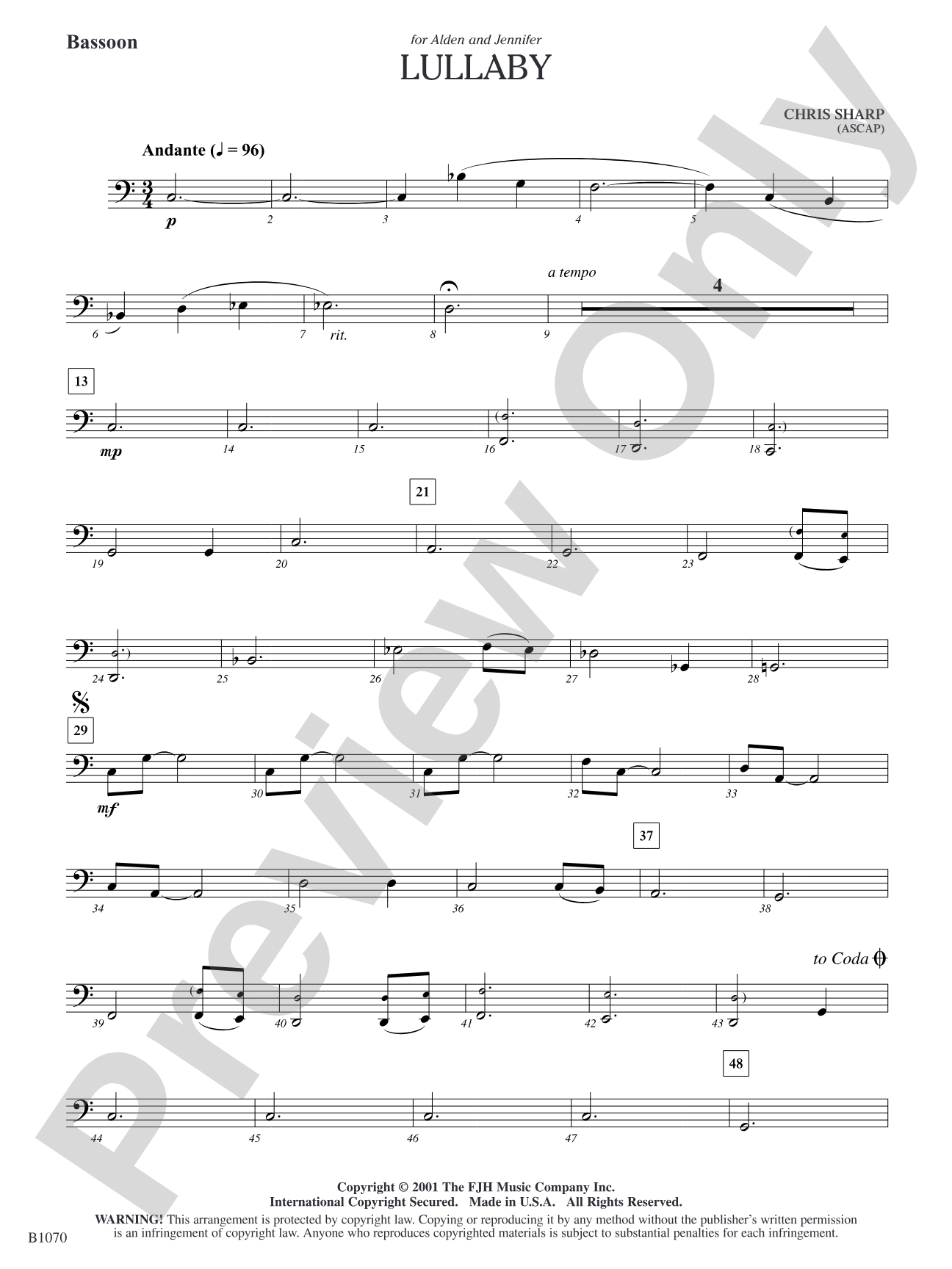 Lullaby: Bassoon